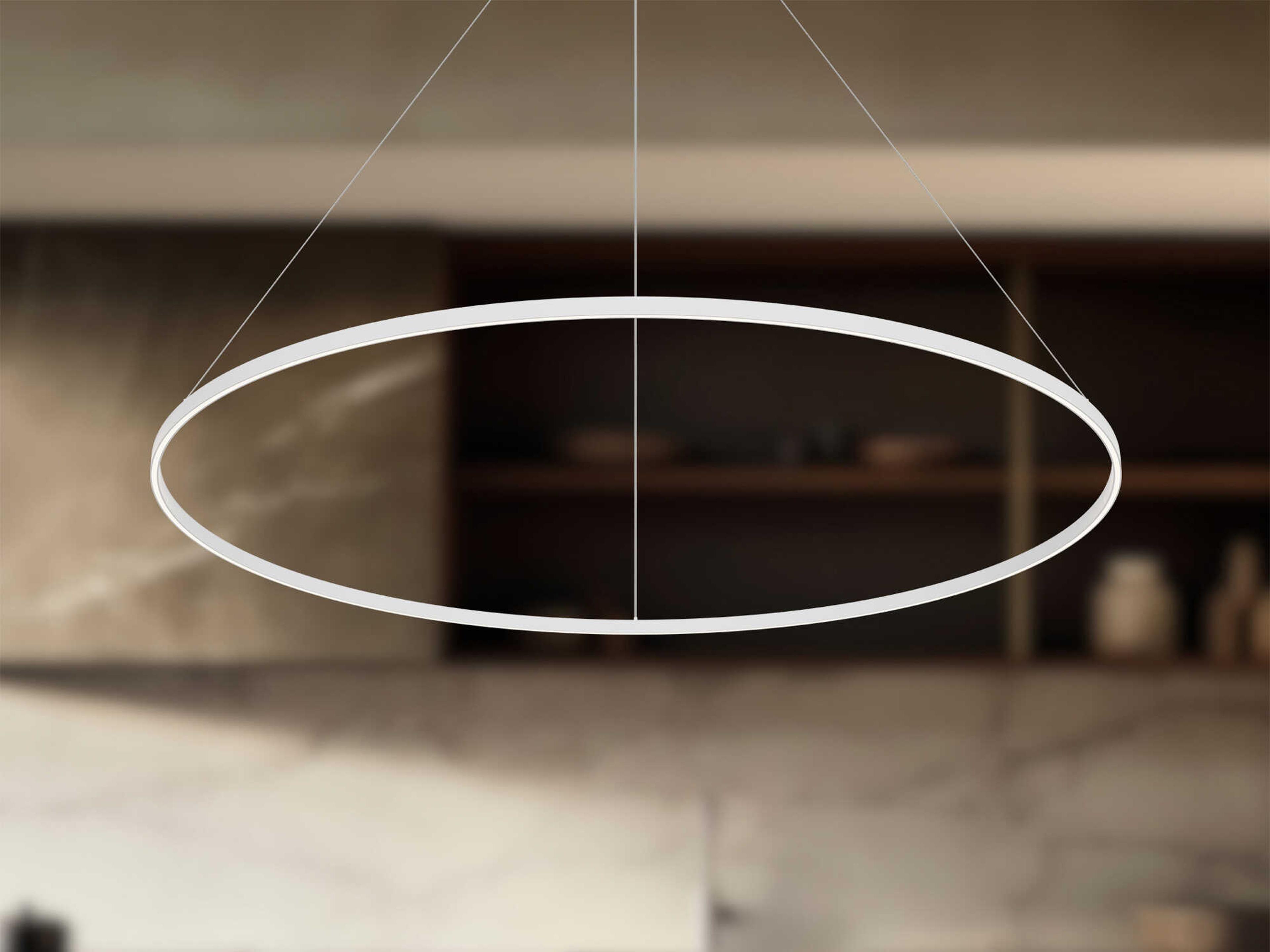 Kuzco Lighting Cerchio White Round Pendant