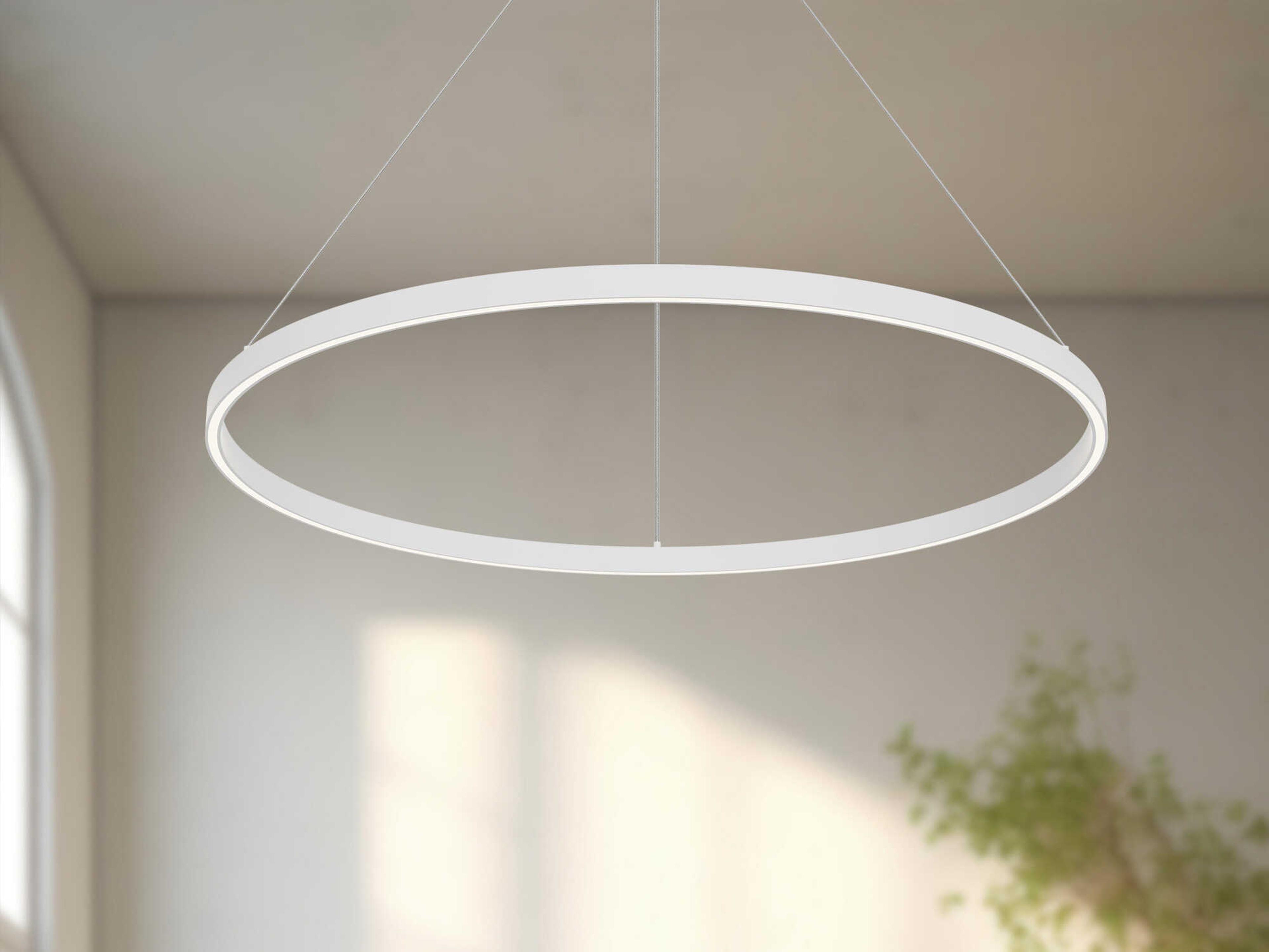 Kuzco Lighting Cerchio White Round Pendant