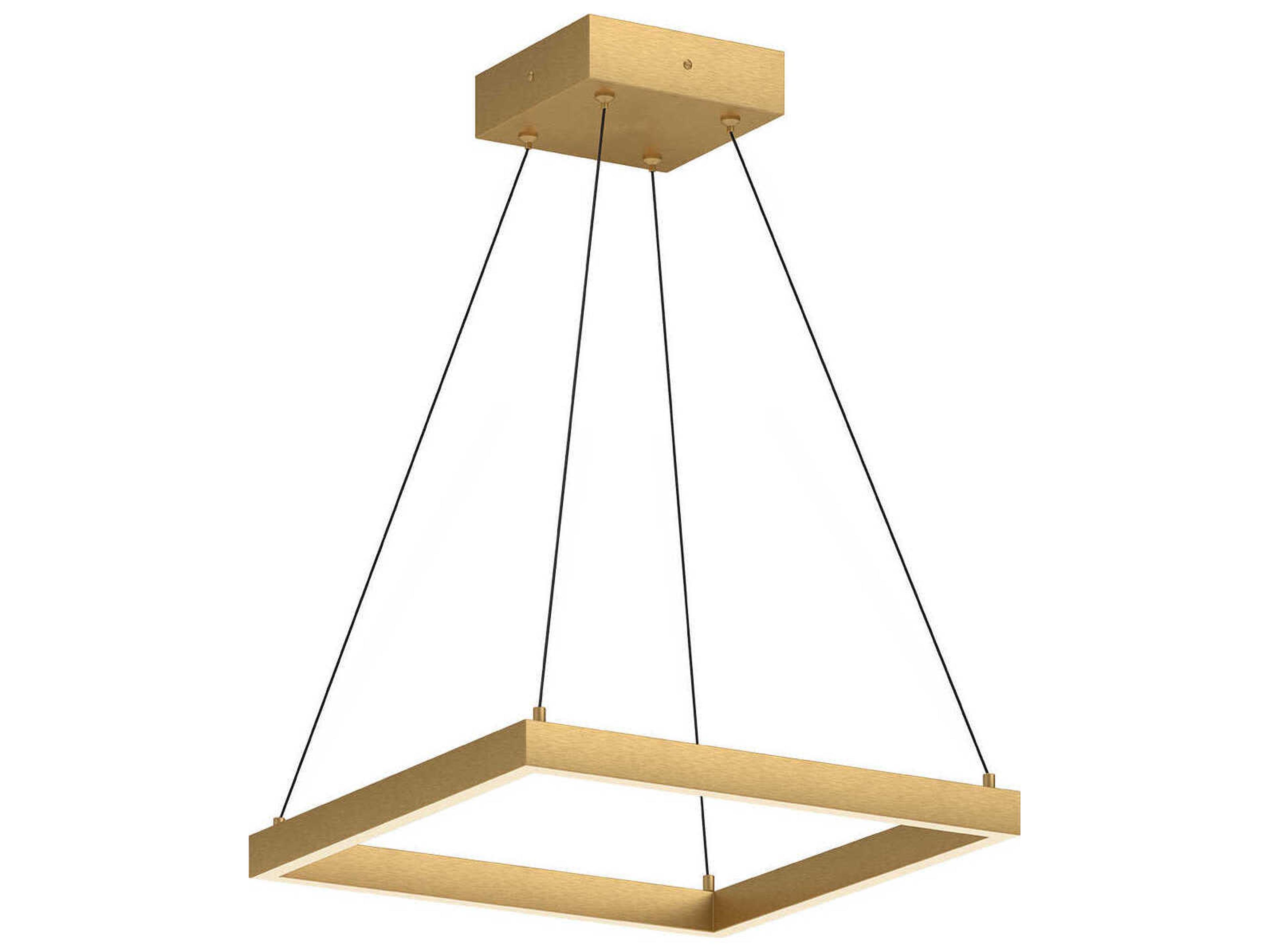 Piazza Brushed Gold Linear Pendant