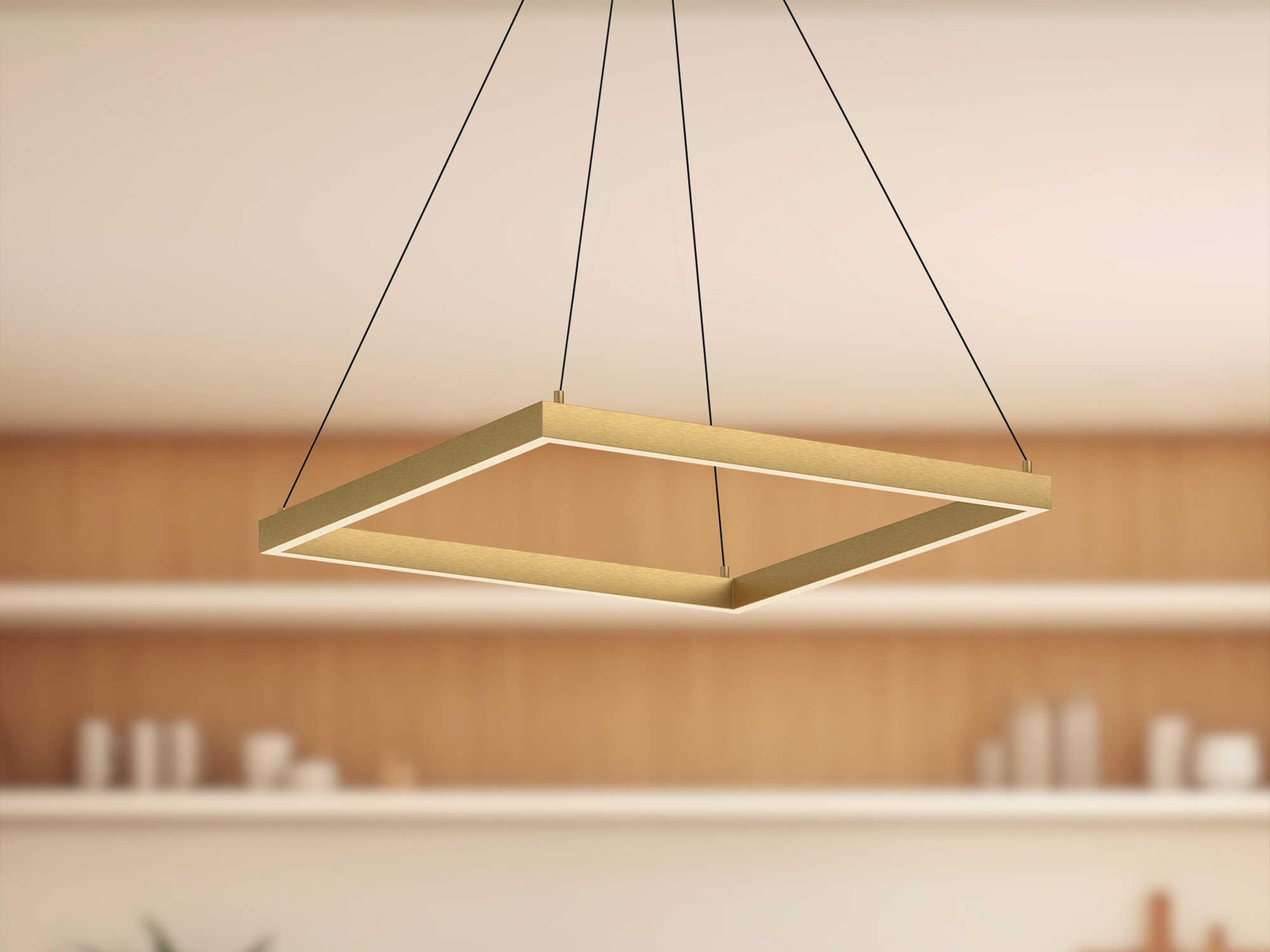 Kuzco Lighting Piazza Brushed Gold Linear Pendant