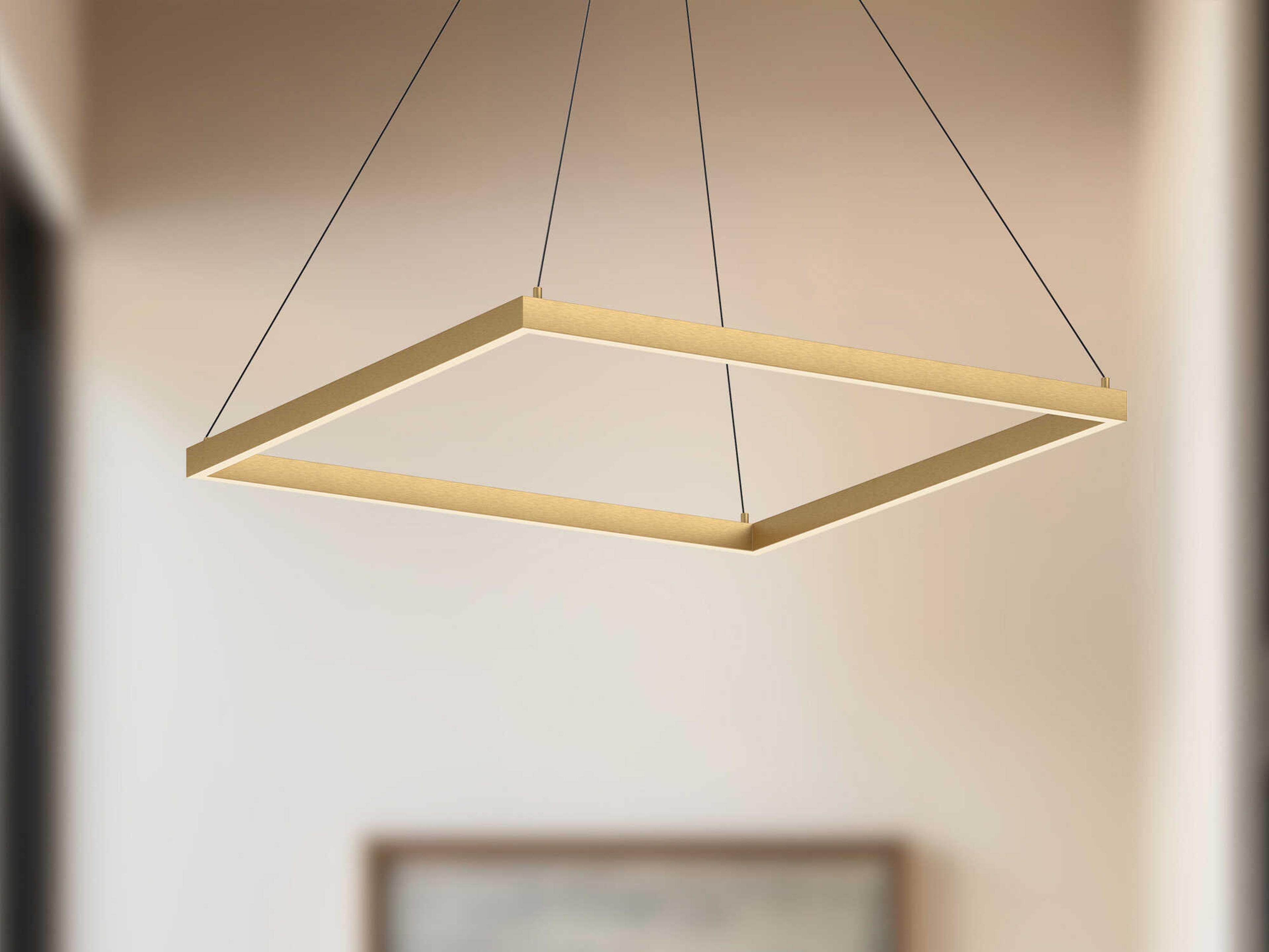 Kuzco Lighting Piazza Brushed Gold Linear Pendant