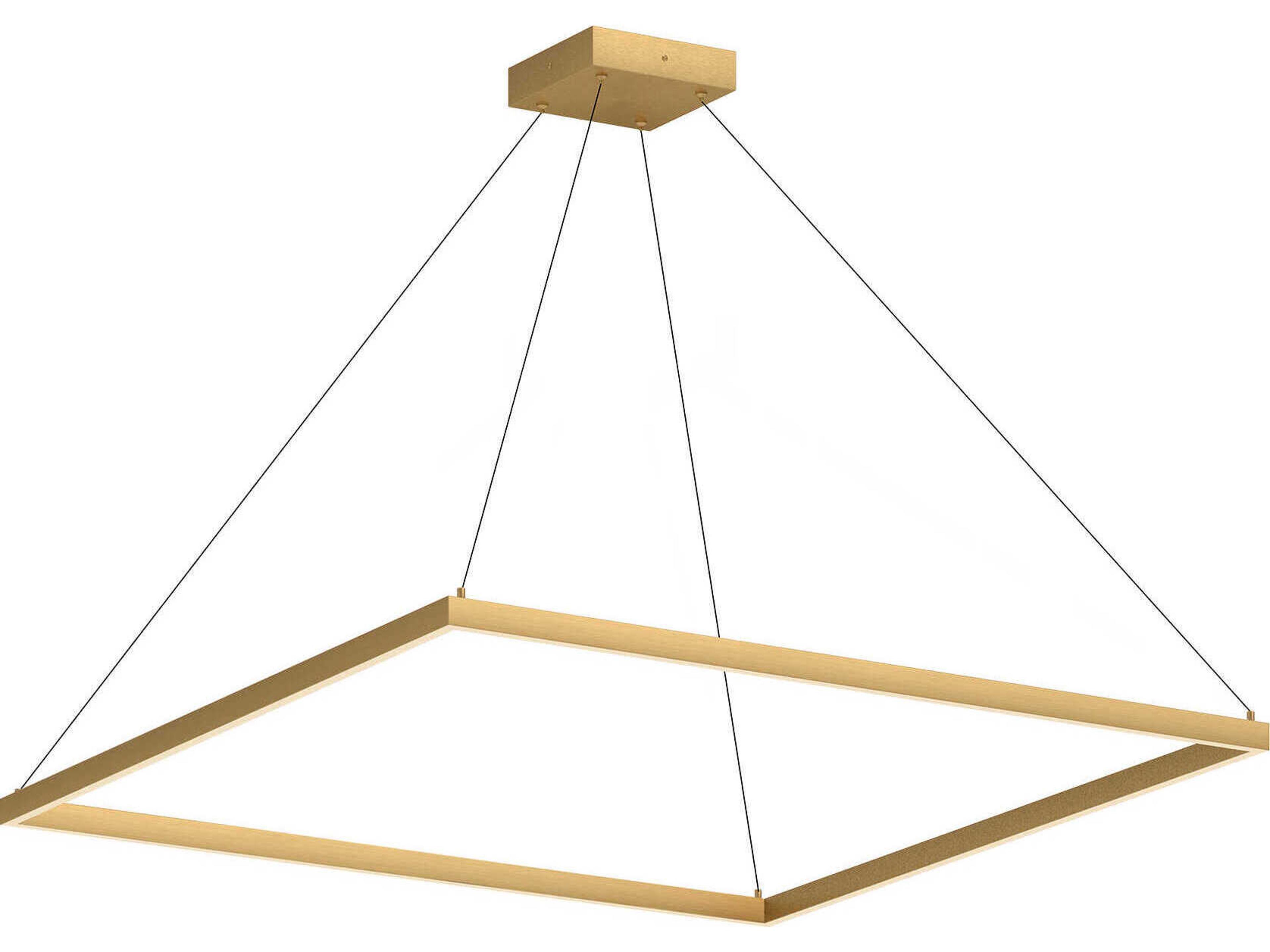 Piazza Brushed Gold Linear Island Pendant