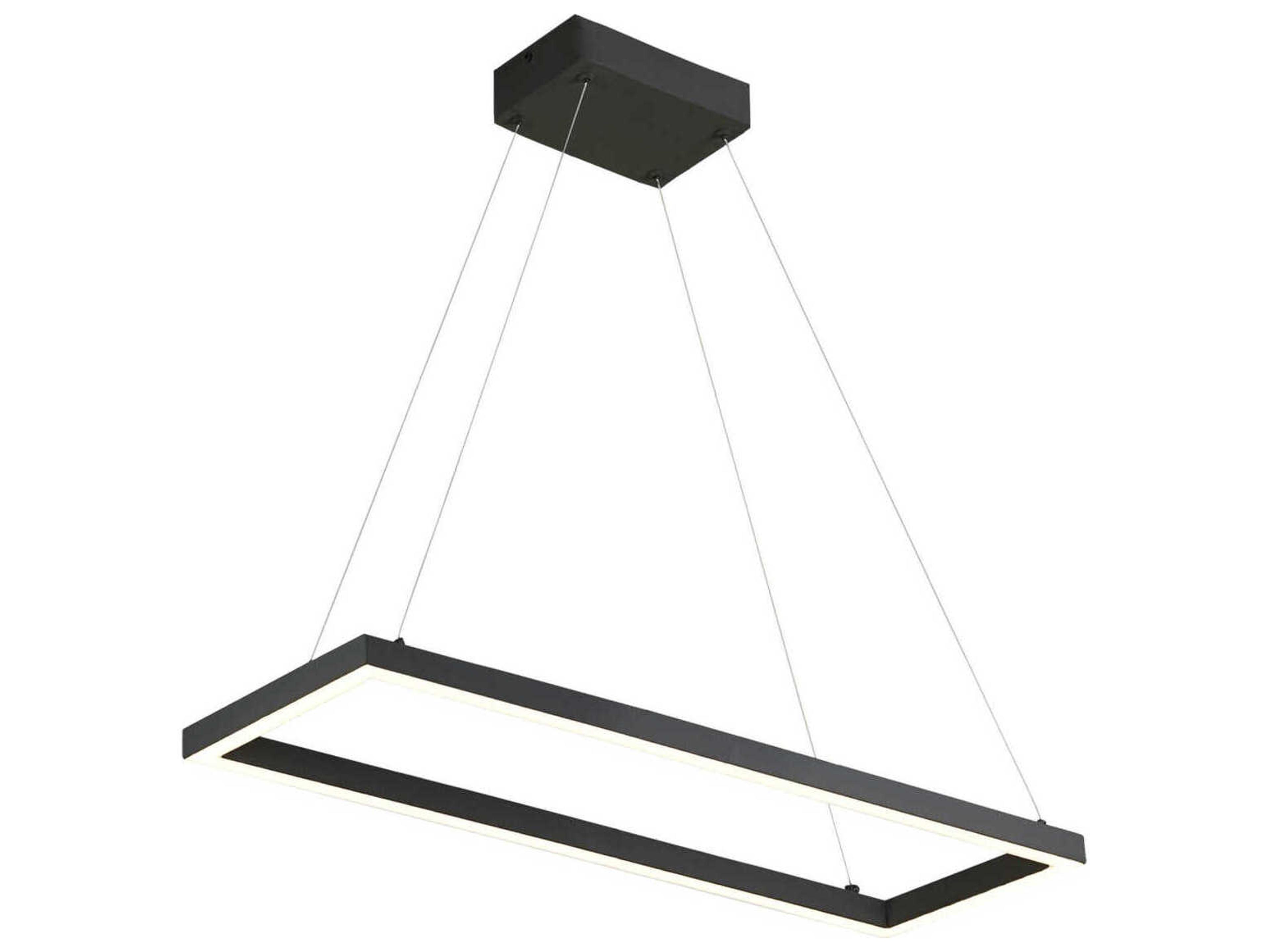 Piazza Black Linear Island Pendant