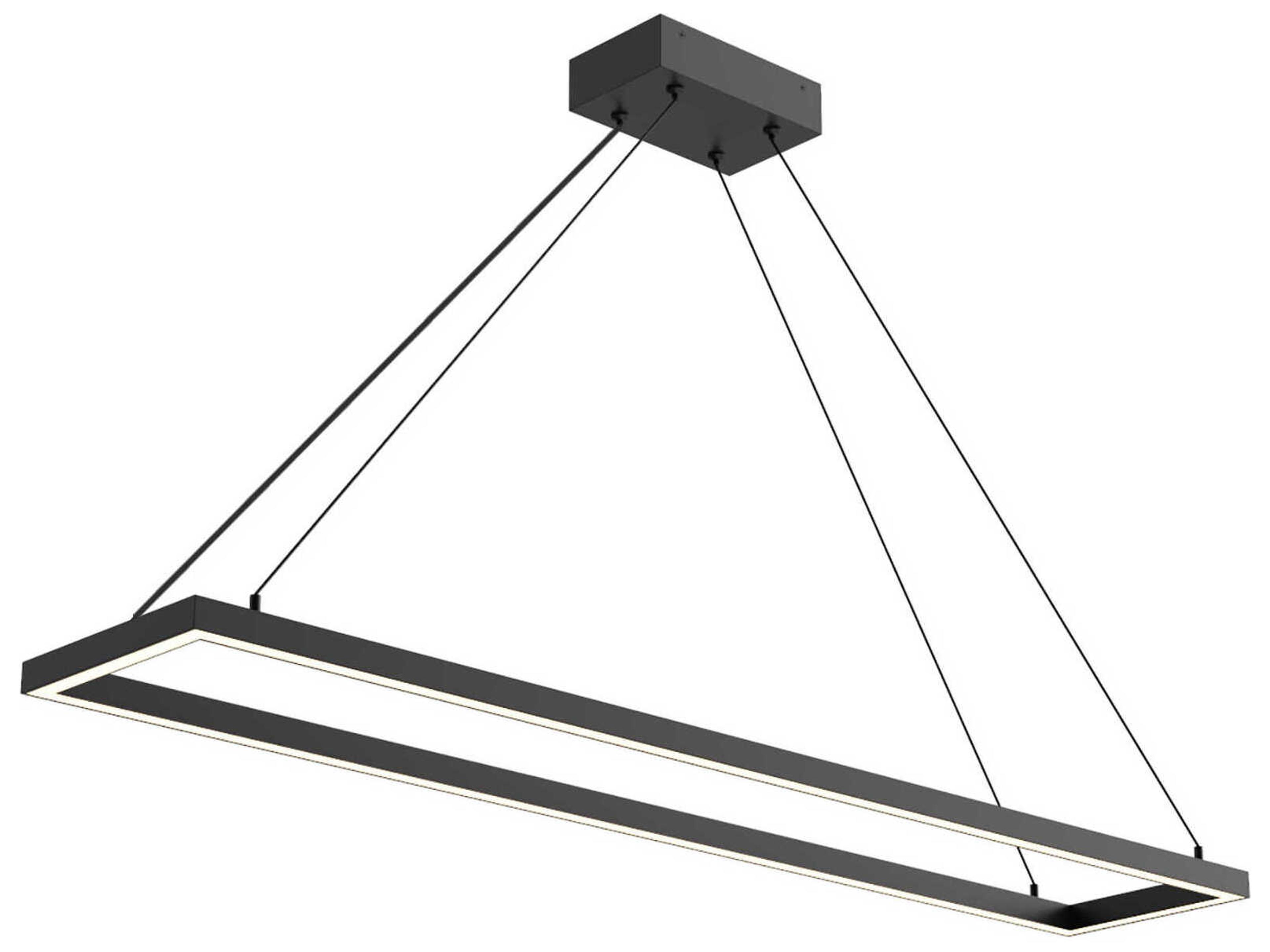 Piazza Black Linear Island Pendant