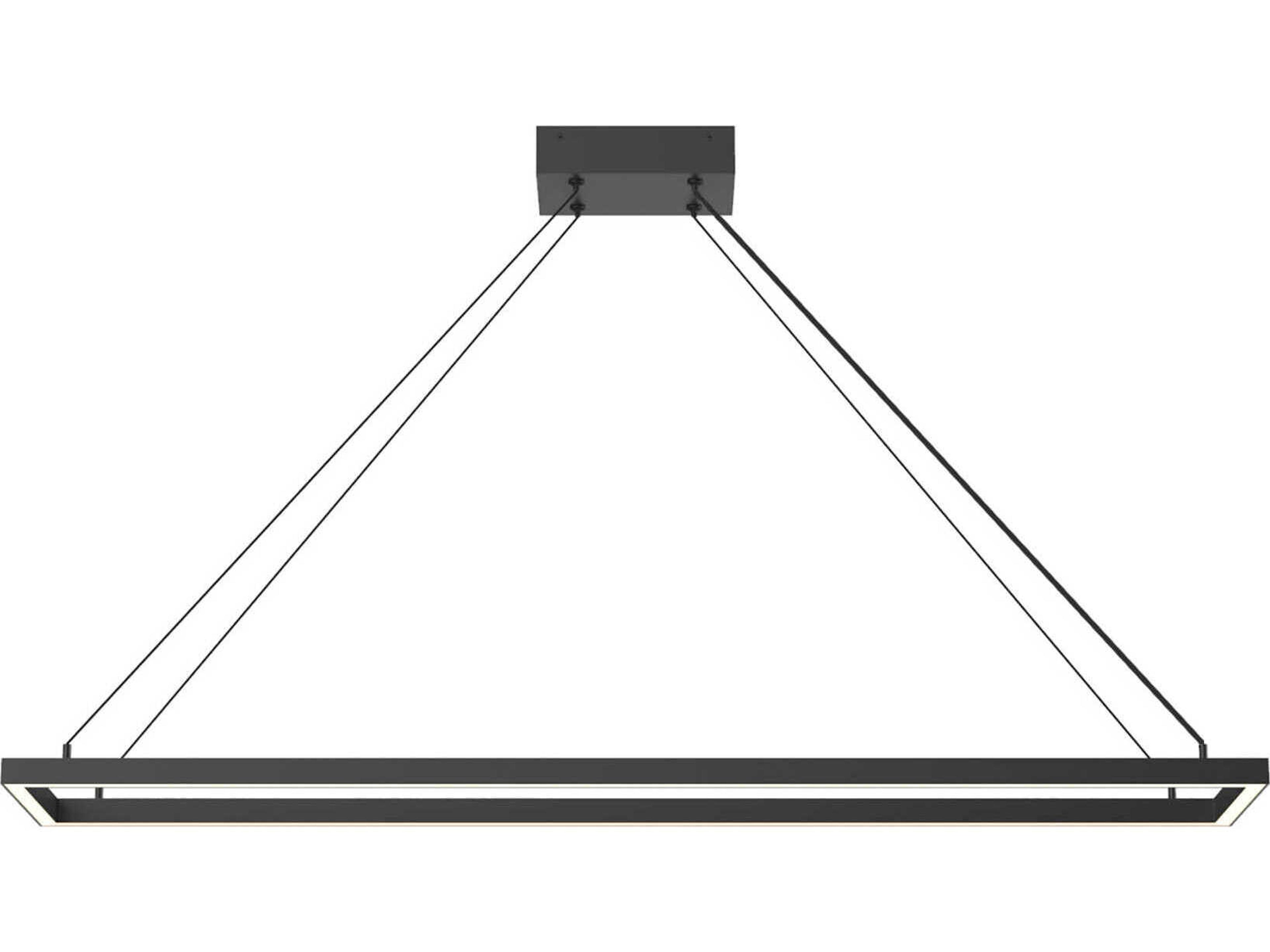 Kuzco Lighting Piazza Black Linear Island Pendant