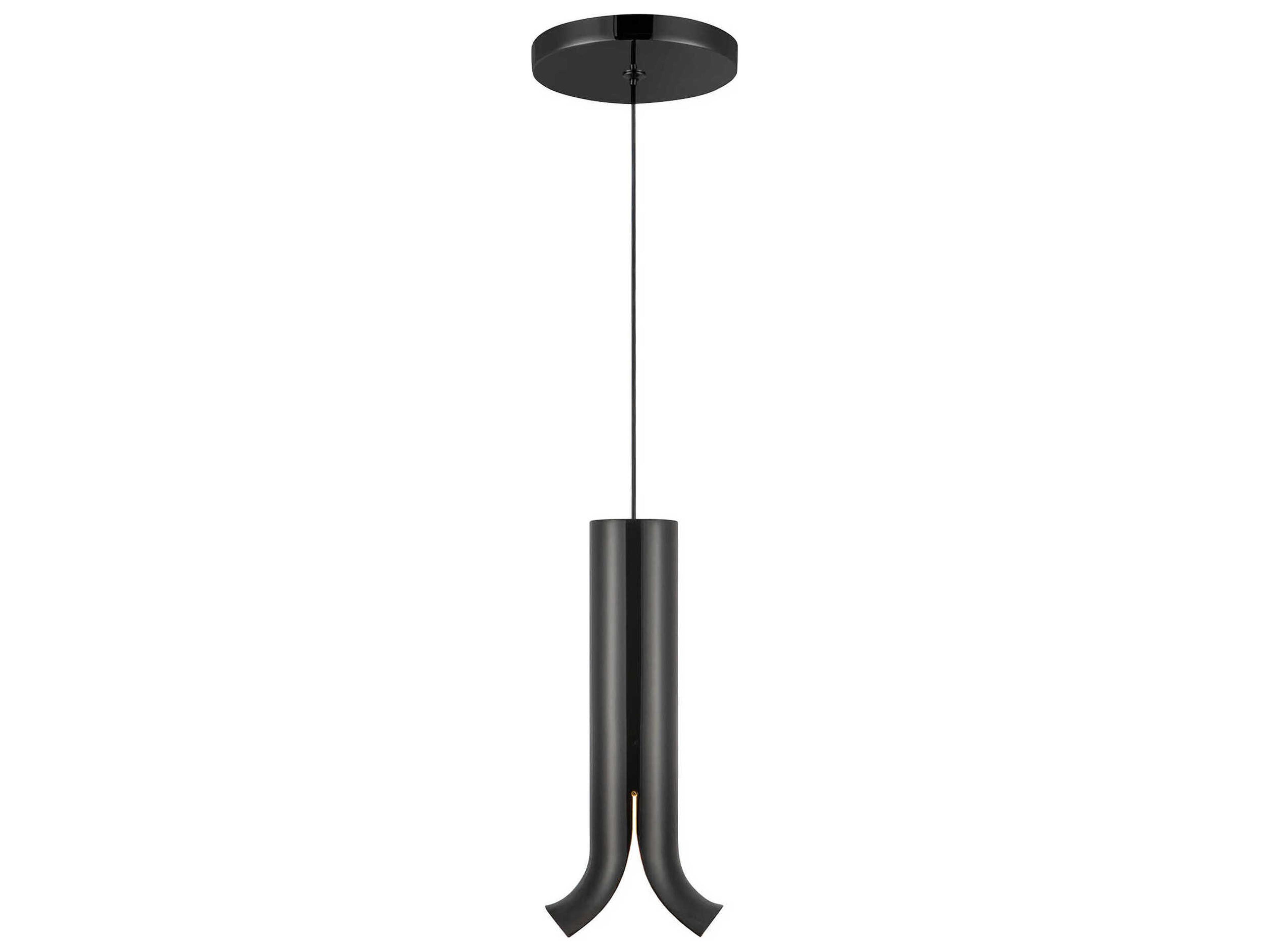 Husk LED Pendant in Glossy Black Modern