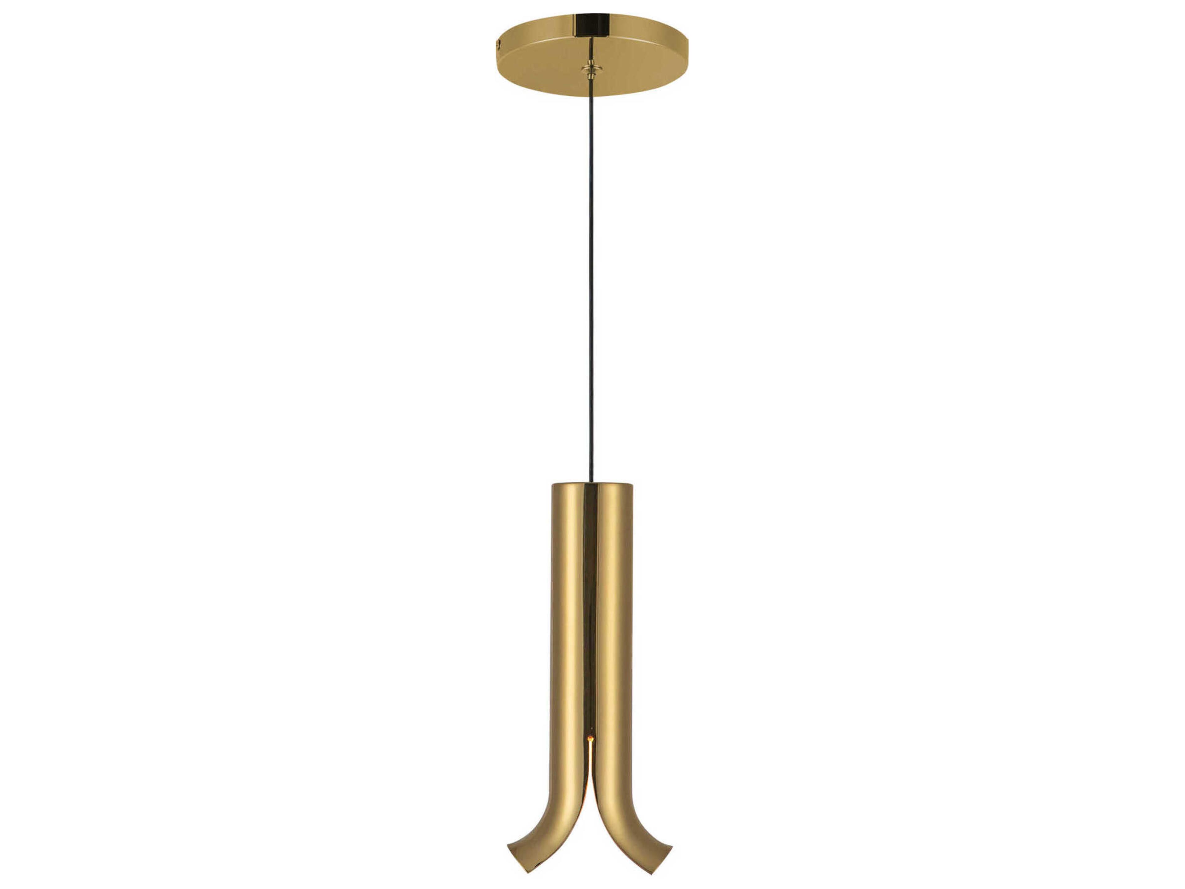 Husk Metallic Brass Cylinder Mini Pendant