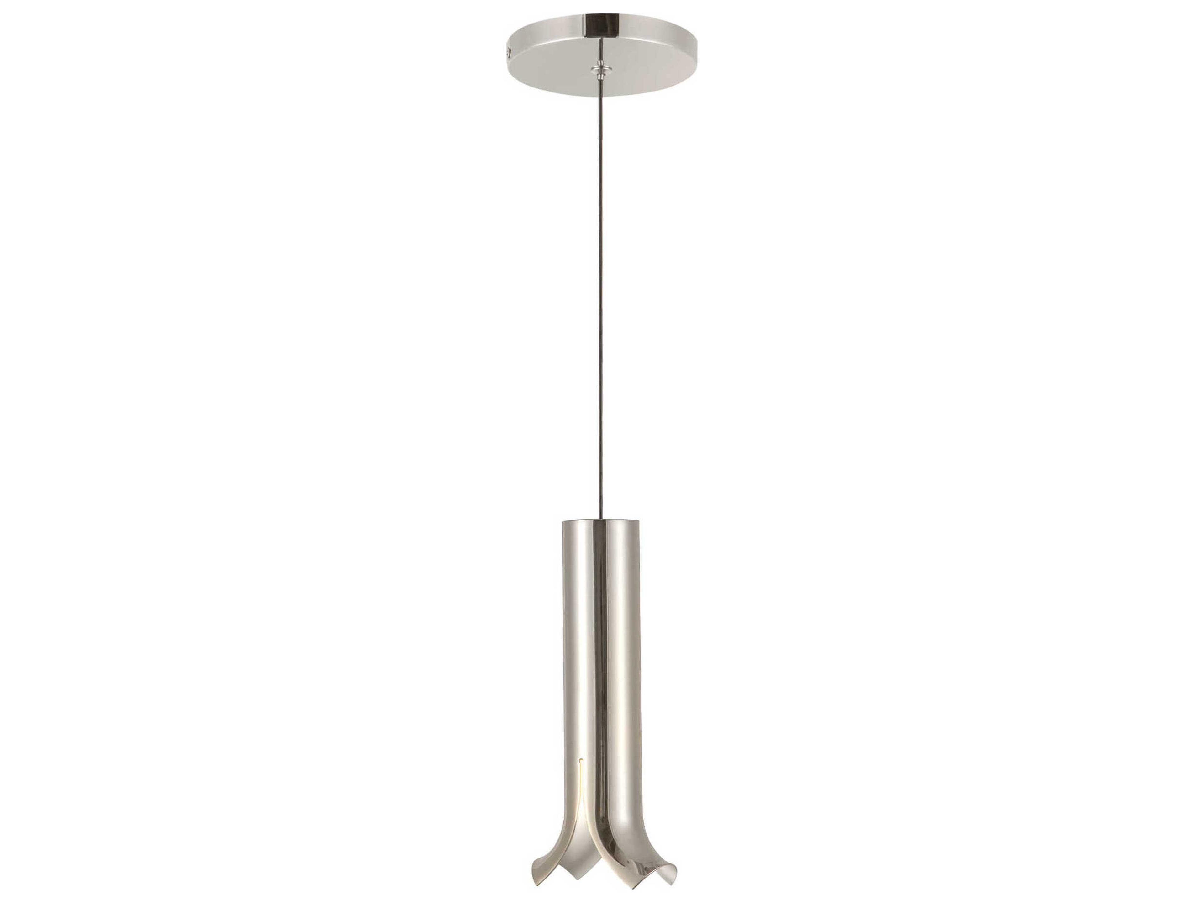 Kuzco Lighting Husk Polished Nickel Cylinder Mini Pendant