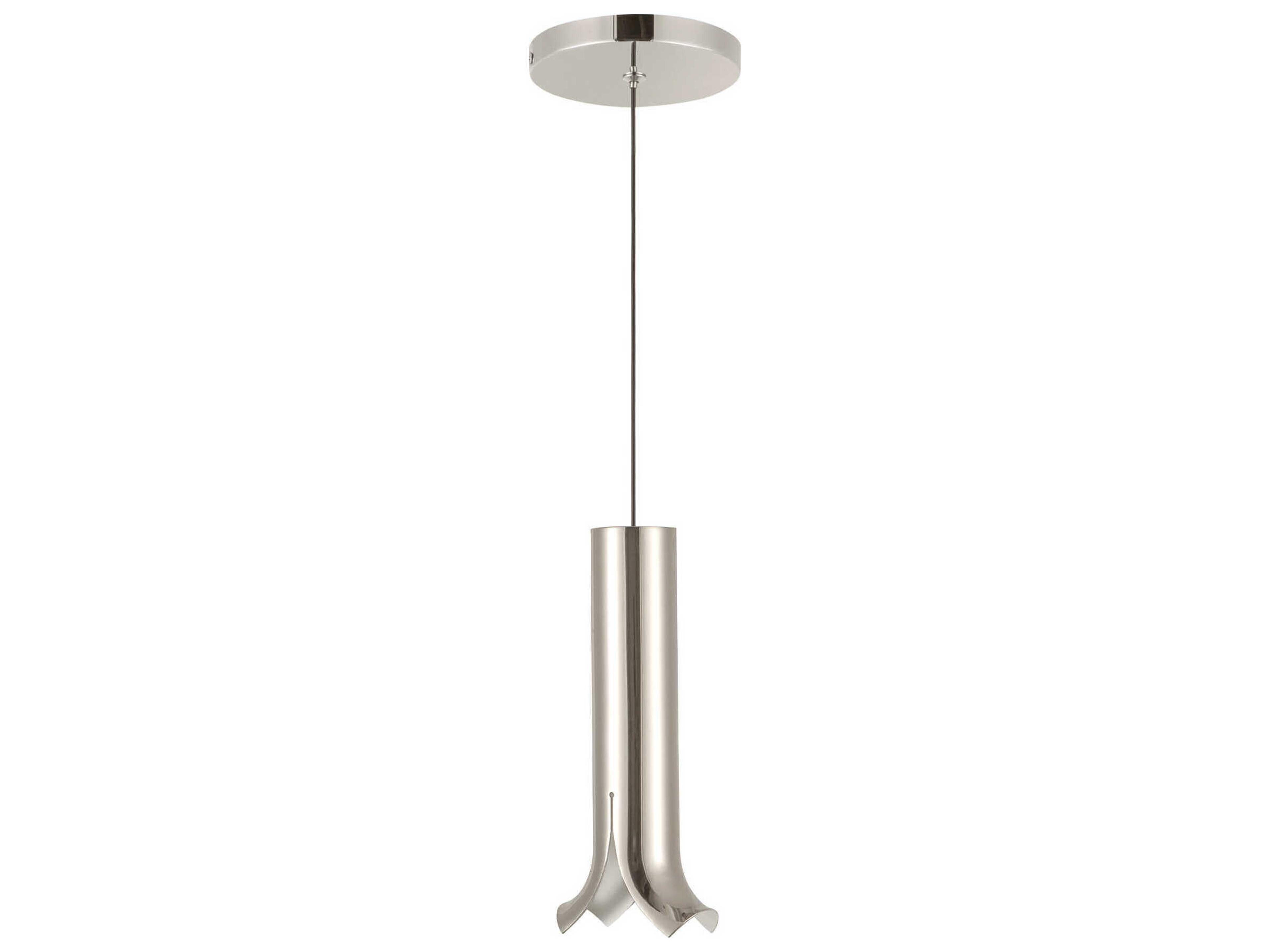 Kuzco Lighting Husk Polished Nickel Cylinder Mini Pendant