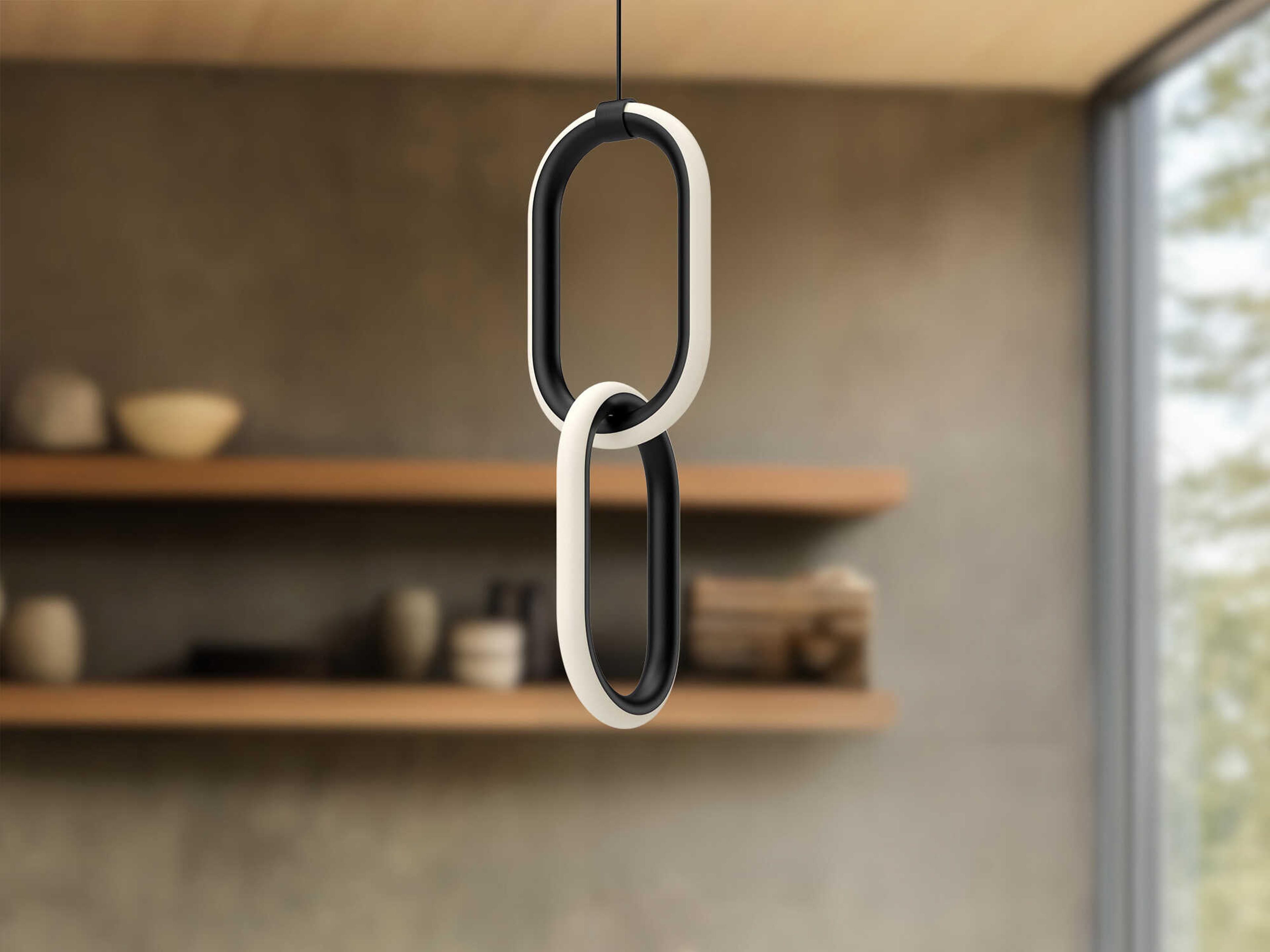 Kuzco Lighting Airen Black Geometric Mini Pendant