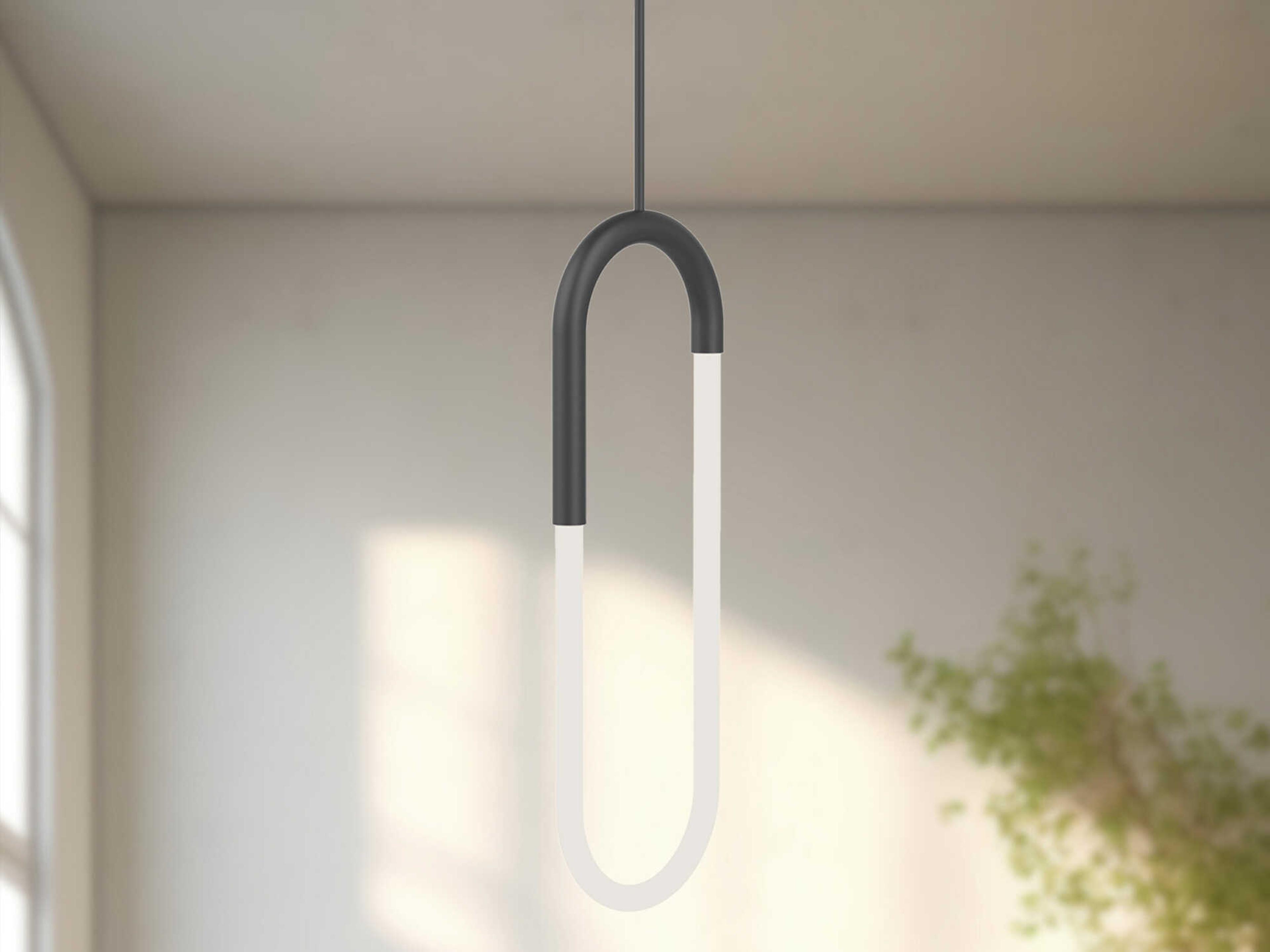 Kuzco Lighting Huron Black Round Mini Pendant