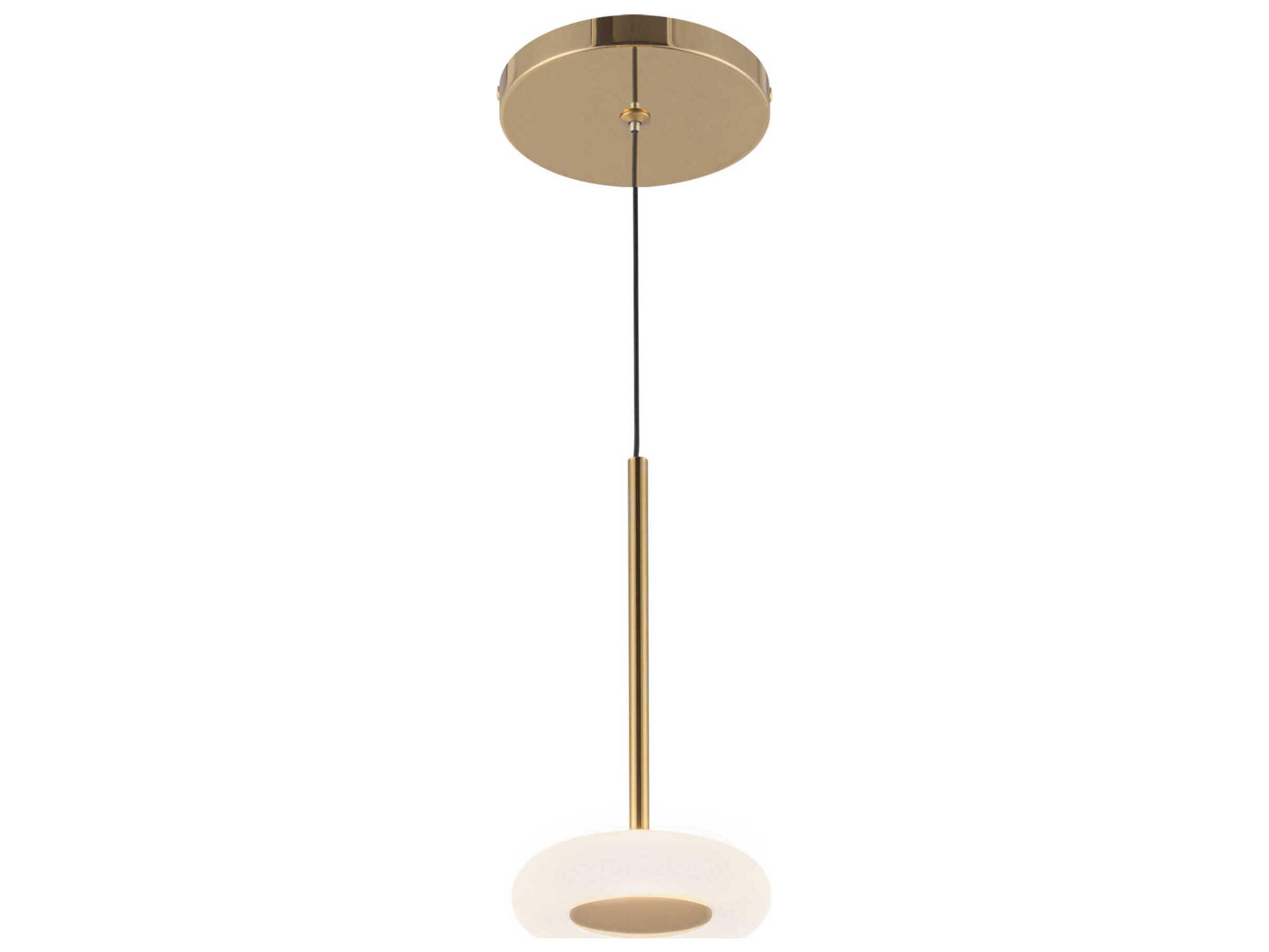 Stephord Metallic Brass Round Mini Pendant