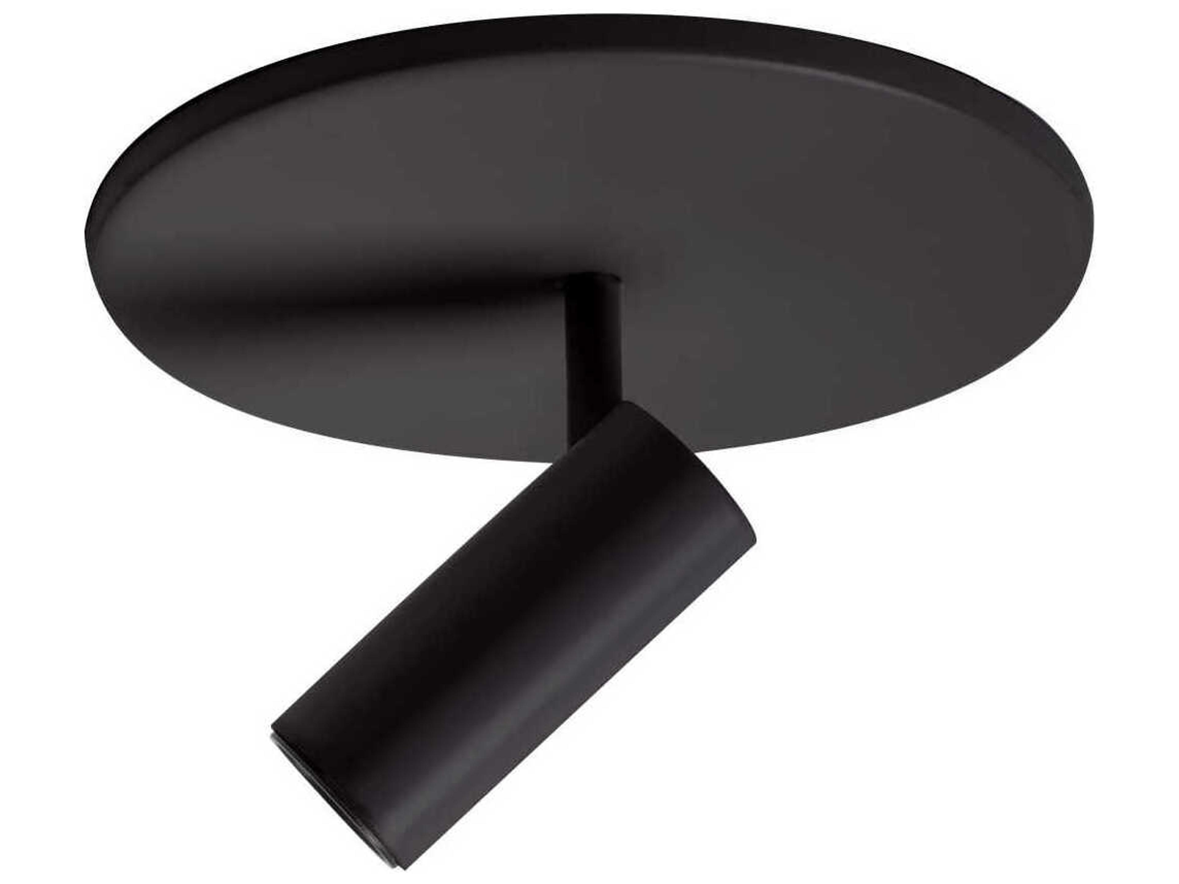 Downey Black Cylinder Semi Flush Mount