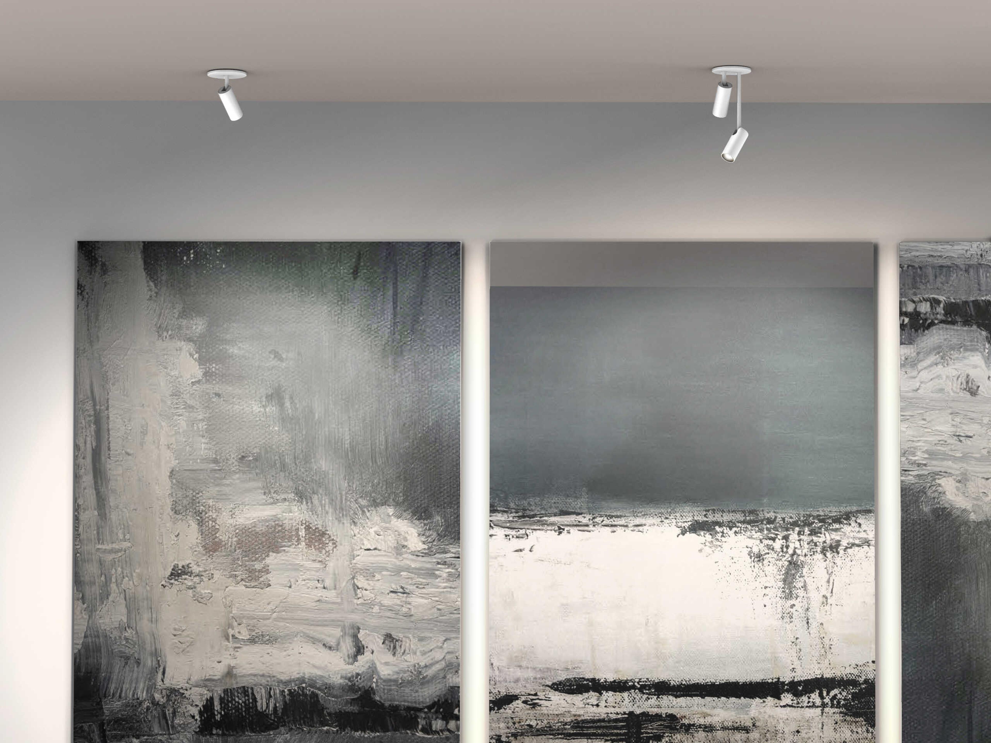 Kuzco Lighting Downey White Cylinder Semi Flush Mount