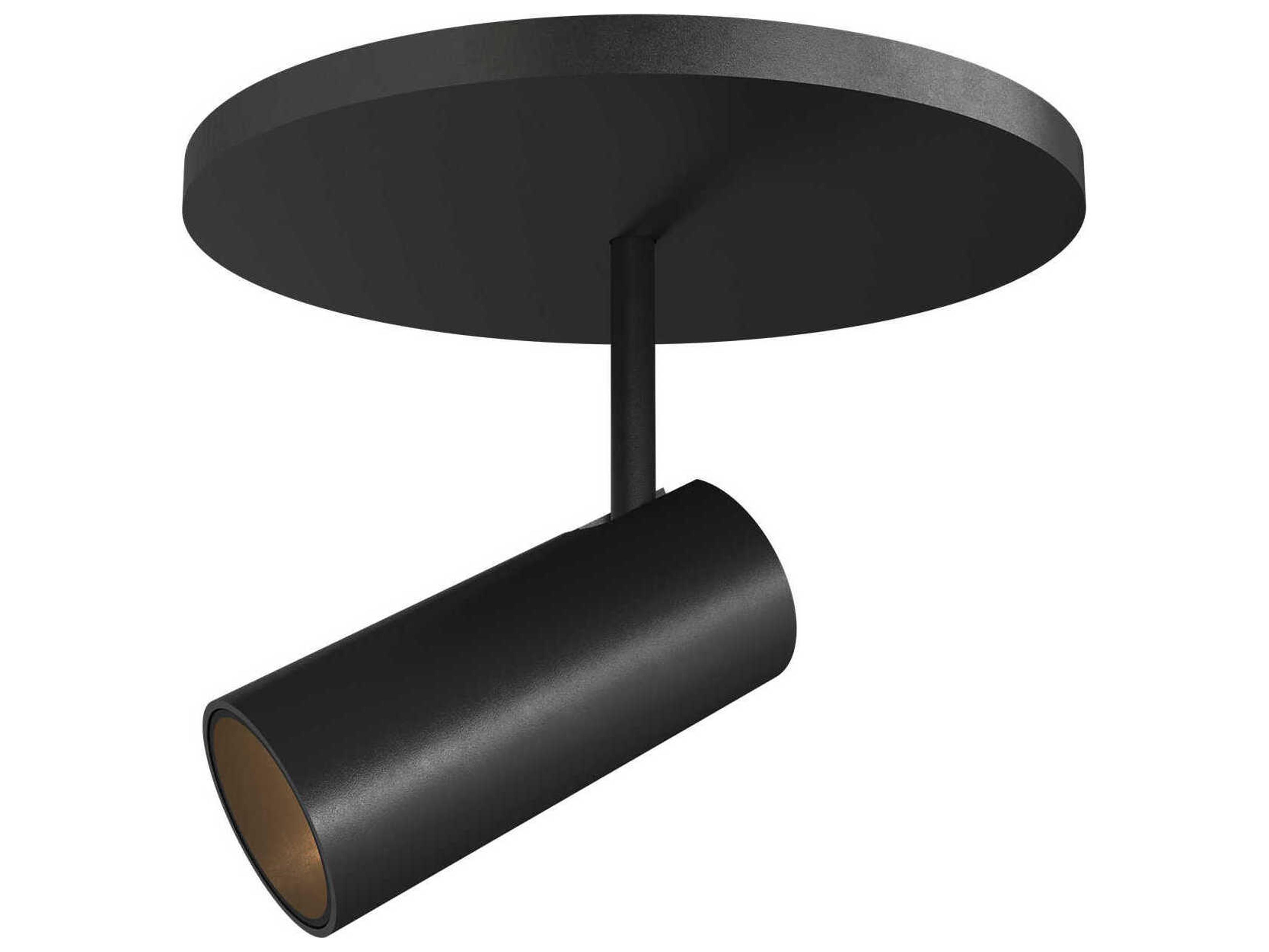 Downey Black Cylinder Semi Flush Mount