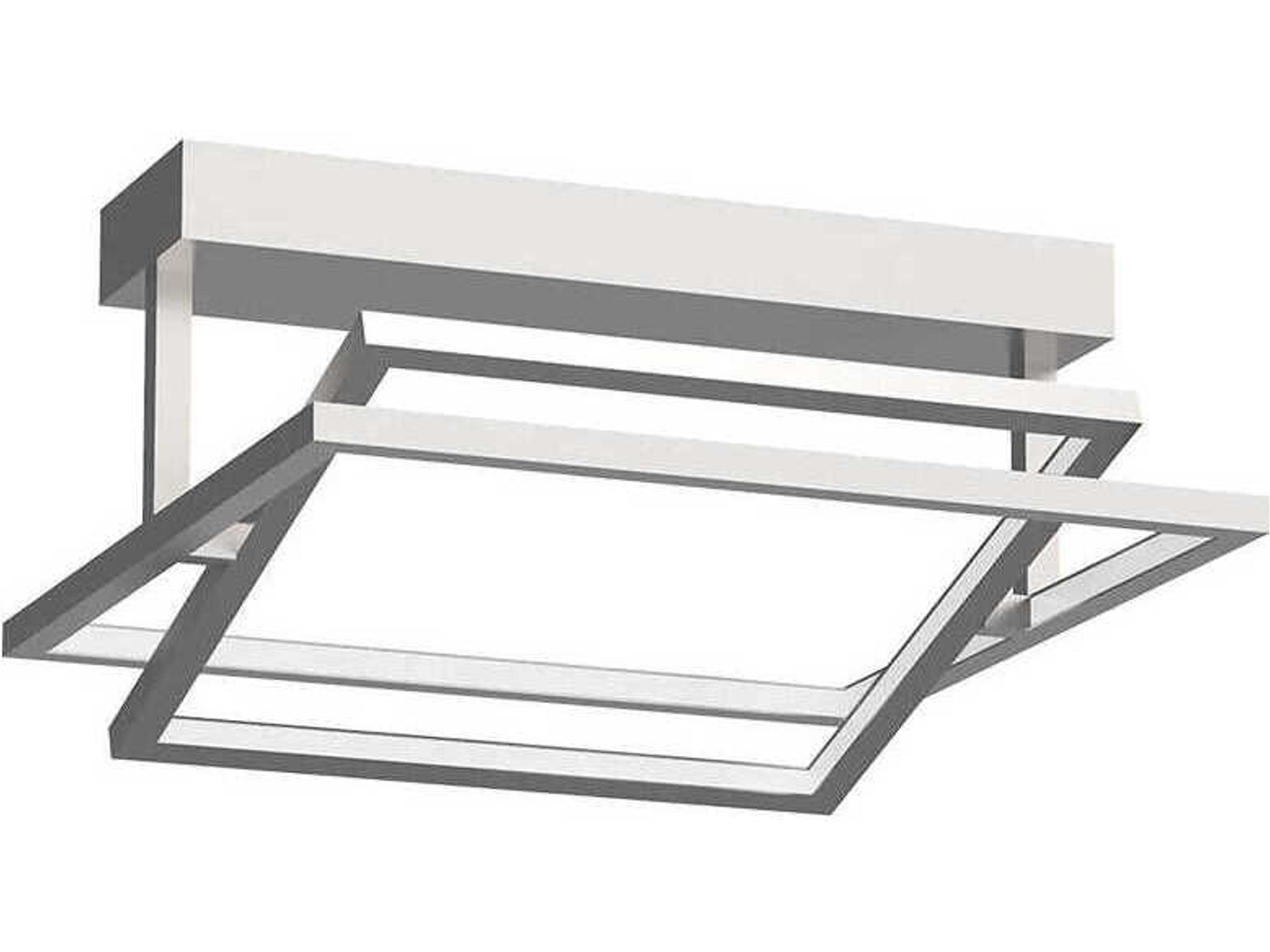 Mondrian Brushed Nickel Geometric Semi Flush Mount