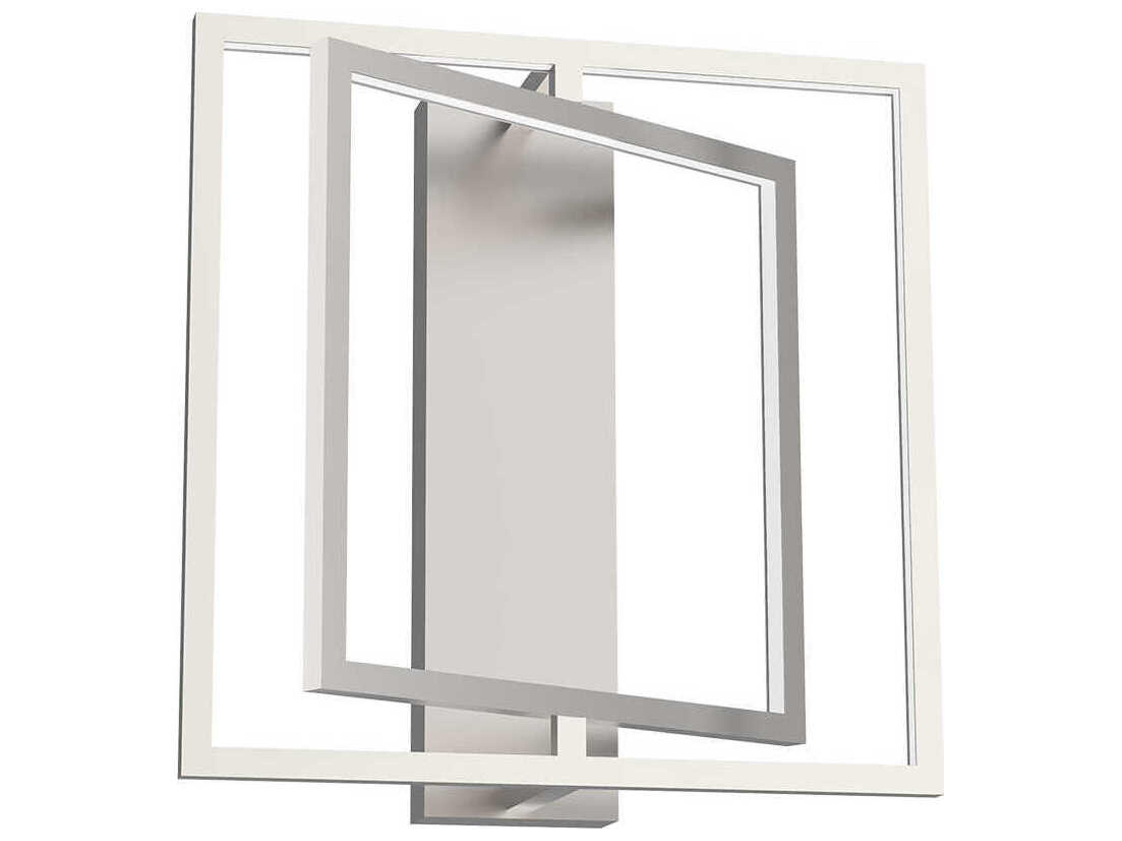 Kuzco Lighting Mondrian Brushed Nickel Geometric Semi Flush Mount