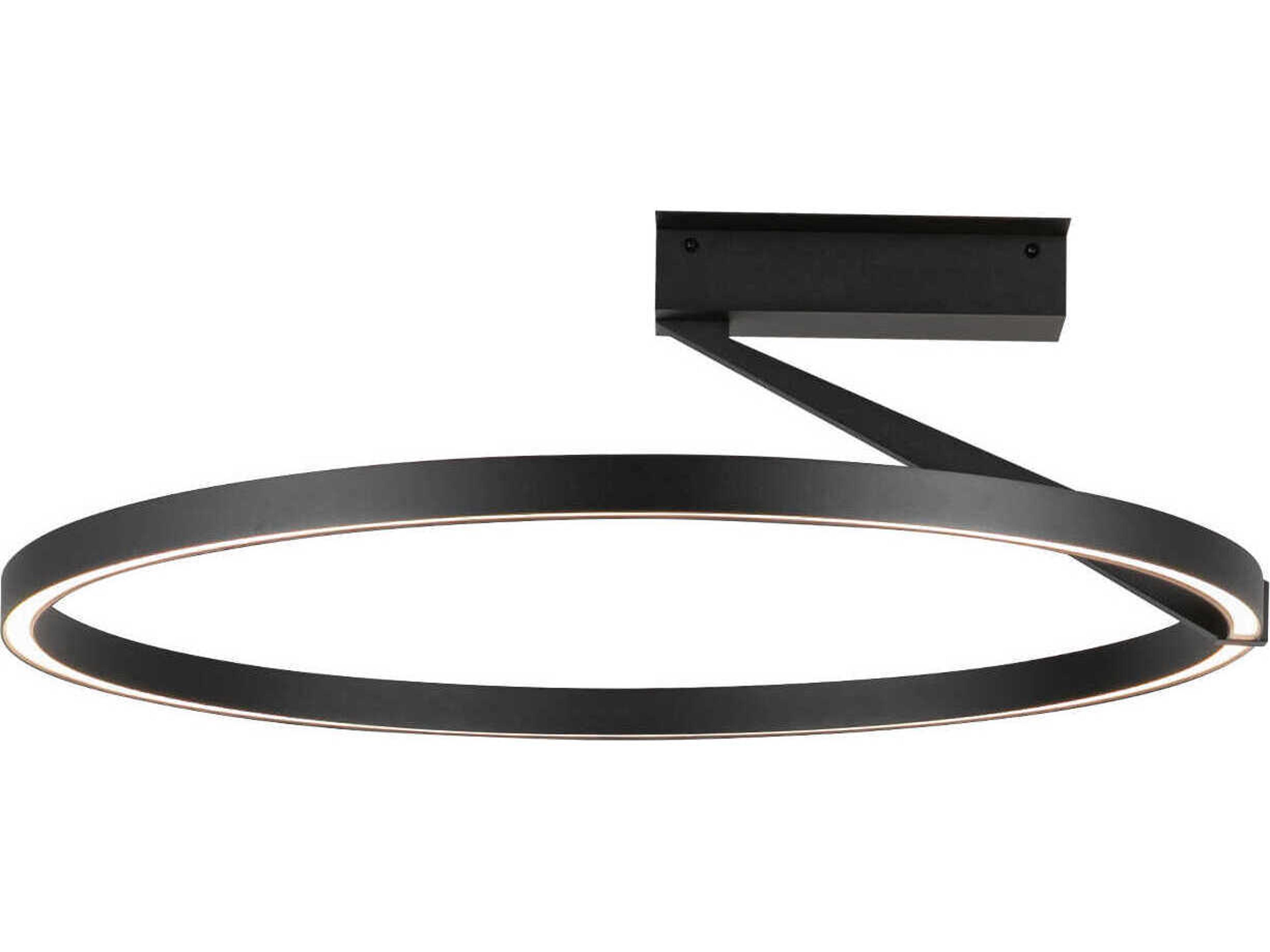 Kuzco Lighting Roda Black Round Semi Flush Mount