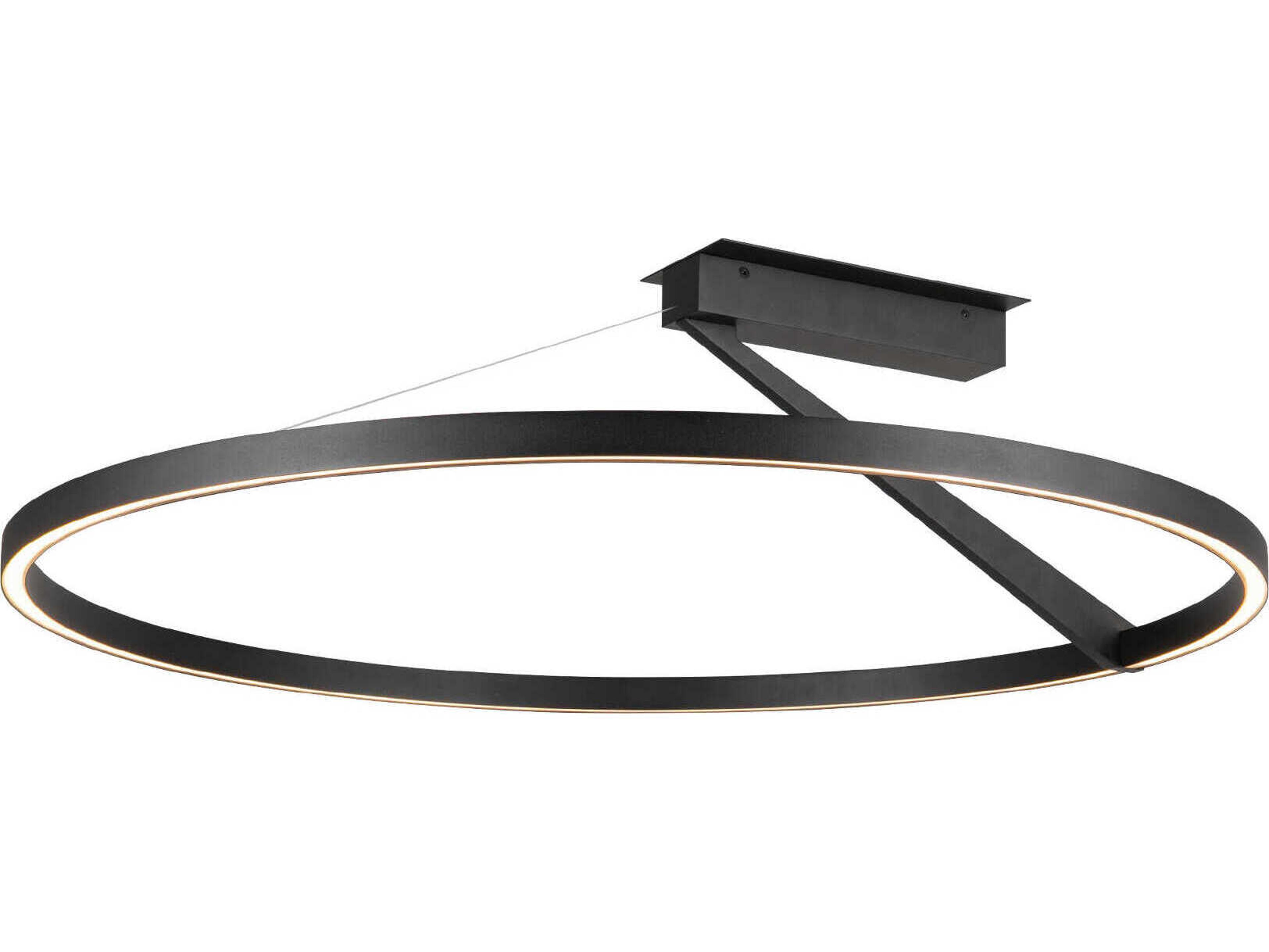 Kuzco Lighting Roda Black Round Semi Flush Mount