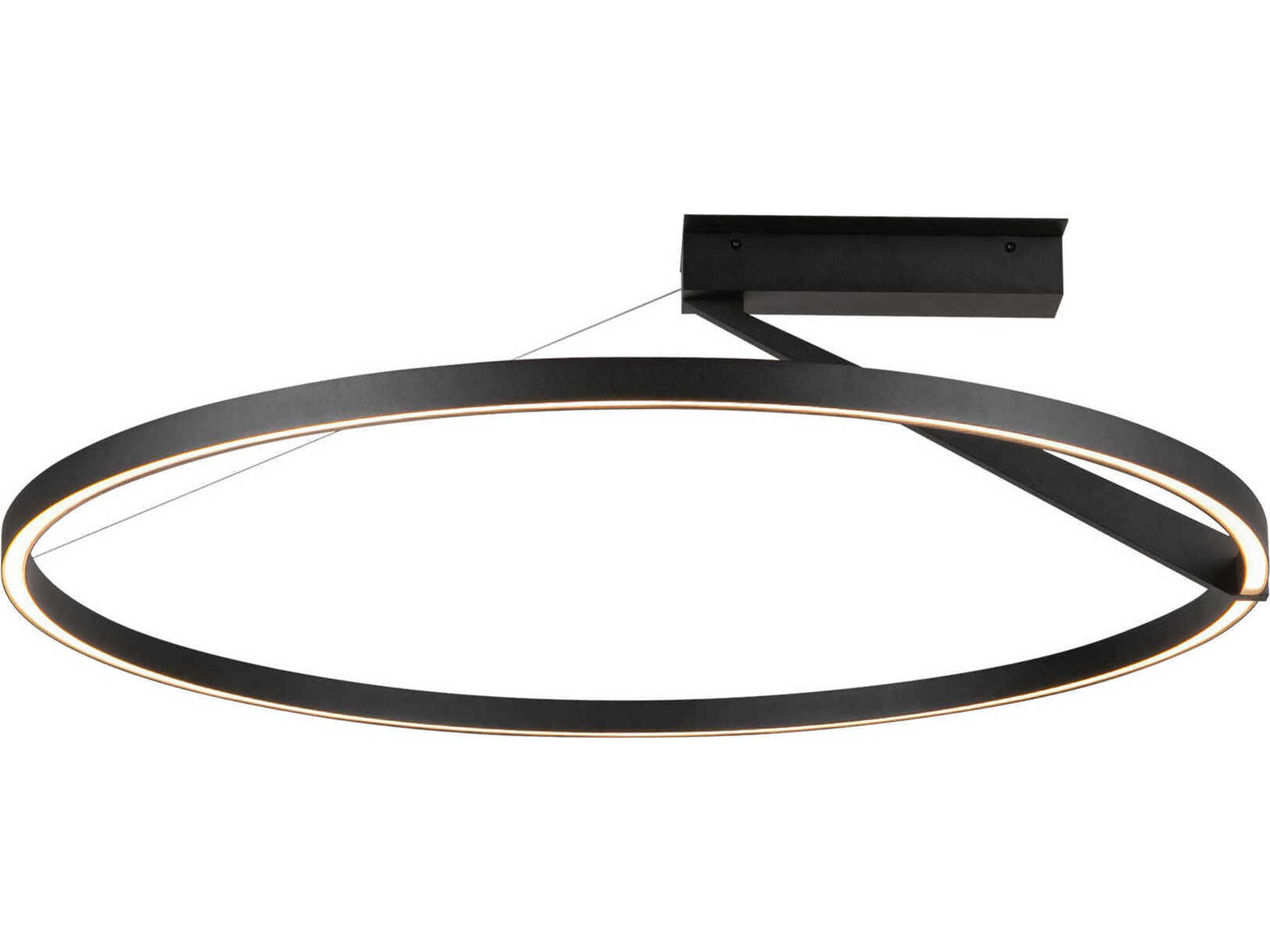 Kuzco Lighting Roda Black Round Semi Flush Mount