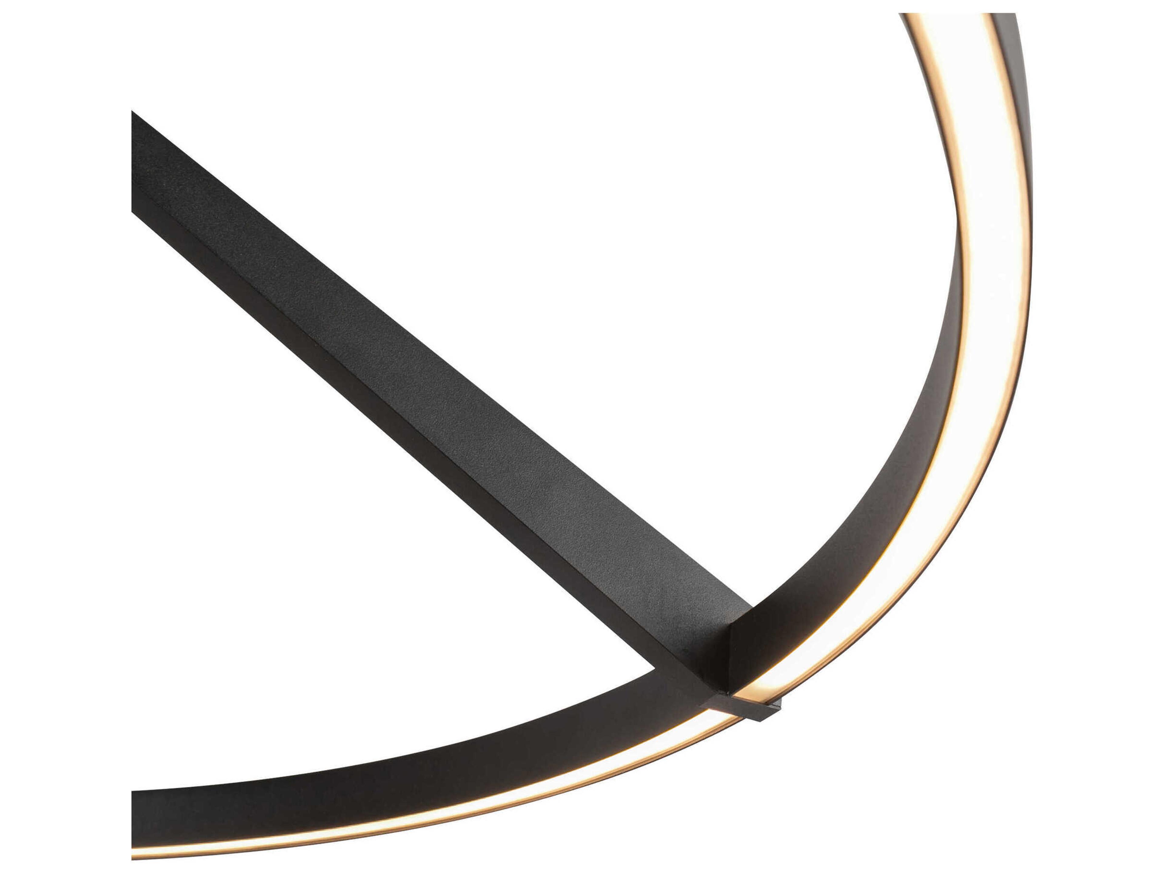 Kuzco Lighting Roda Black Round Semi Flush Mount