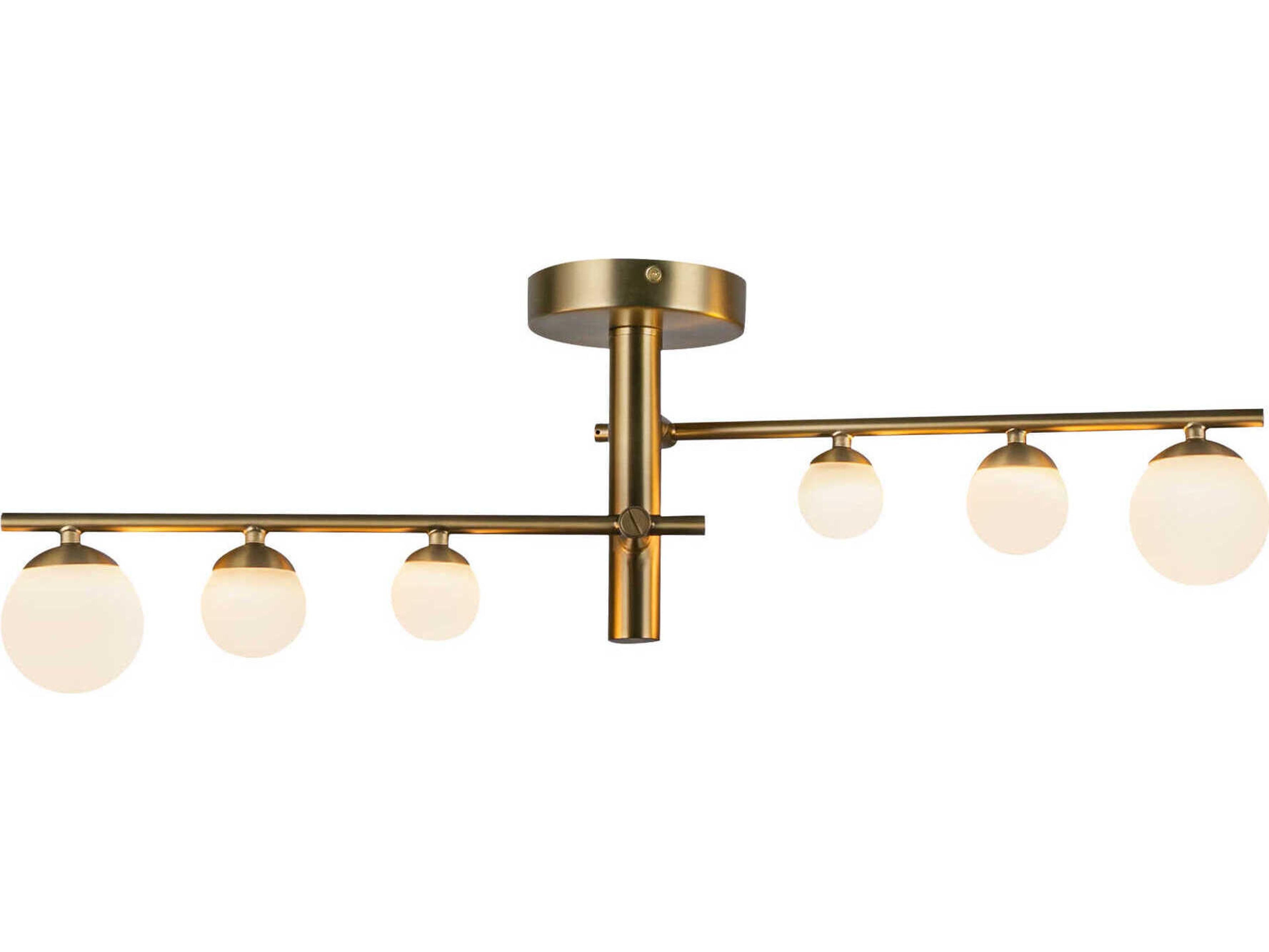 Juniper Brushed Gold Linear Semi Flush Mount
