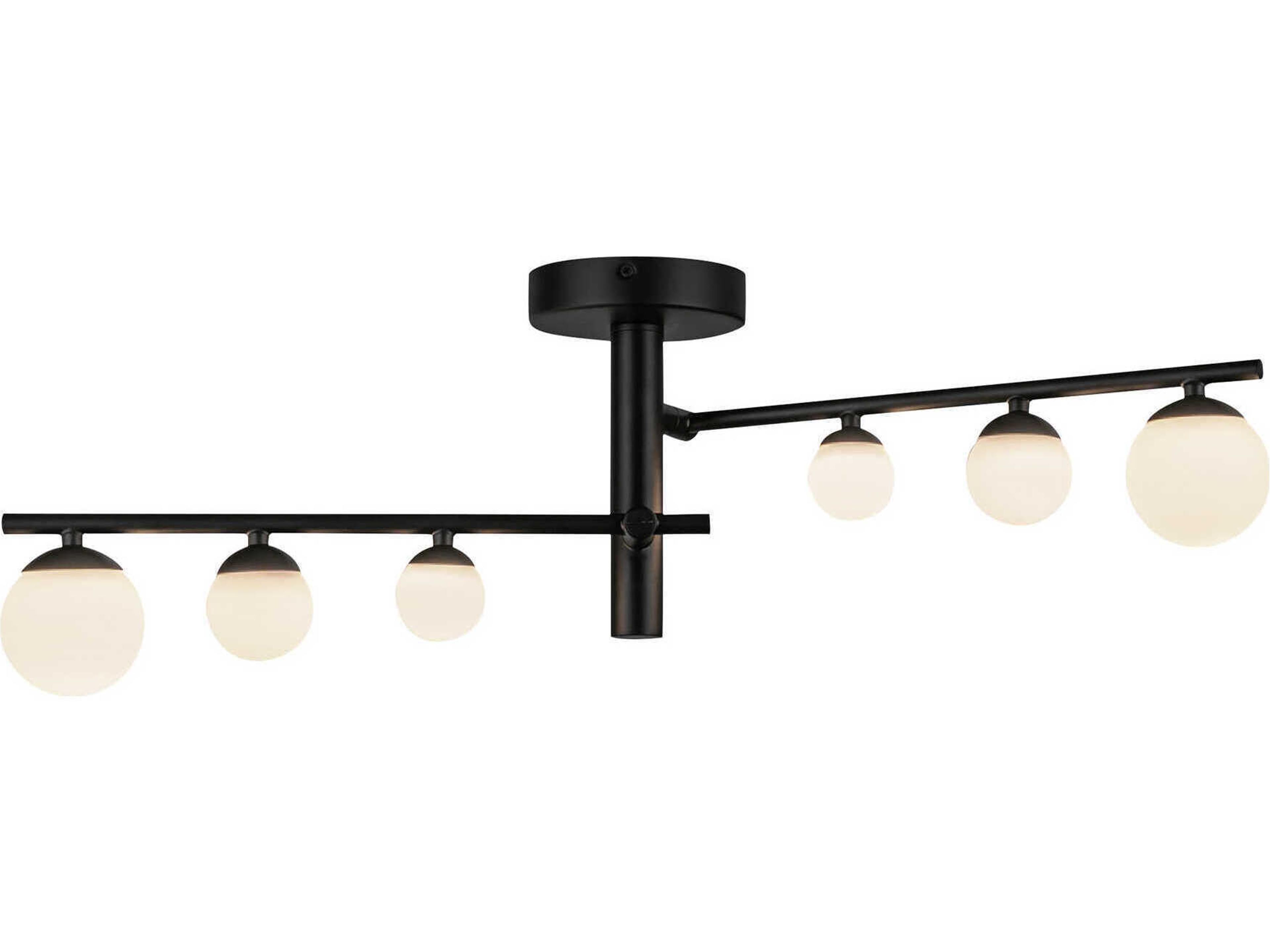 Kuzco Lighting Juniper Black Globe Semi Flush Mount