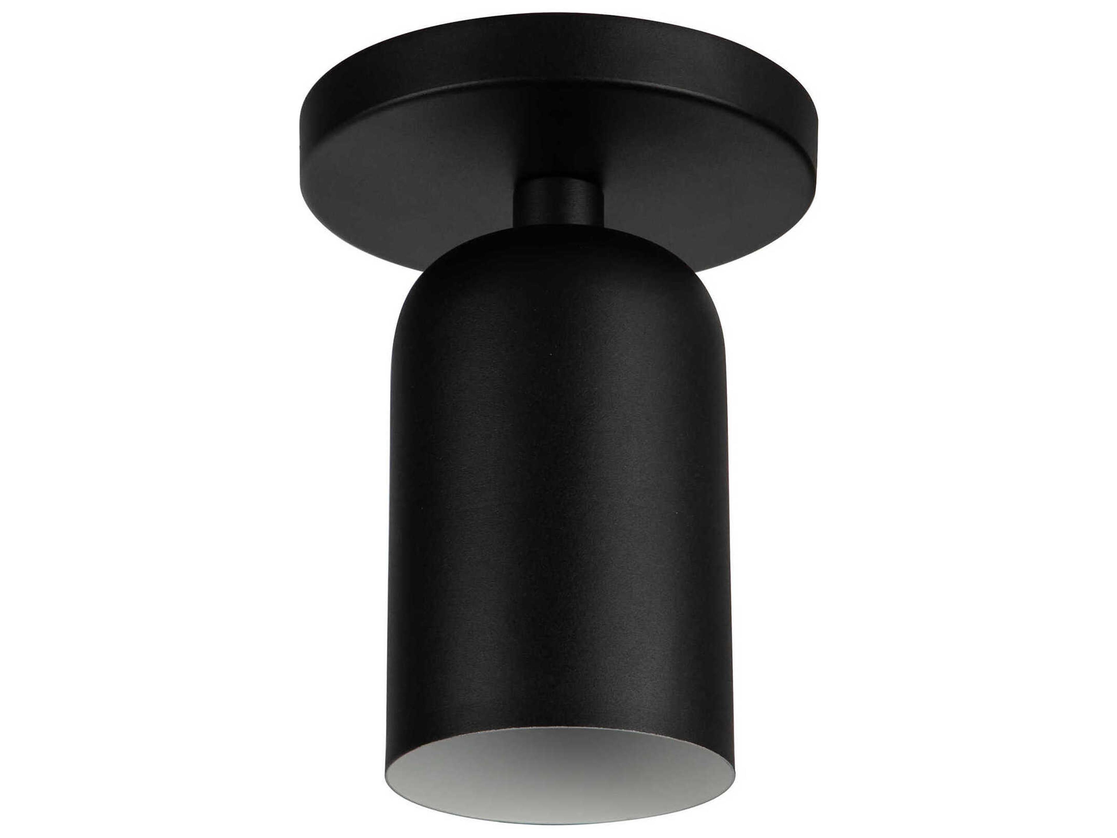Kuzco Lighting Nola 1-Light Black Cylinder Semi Flush Mount