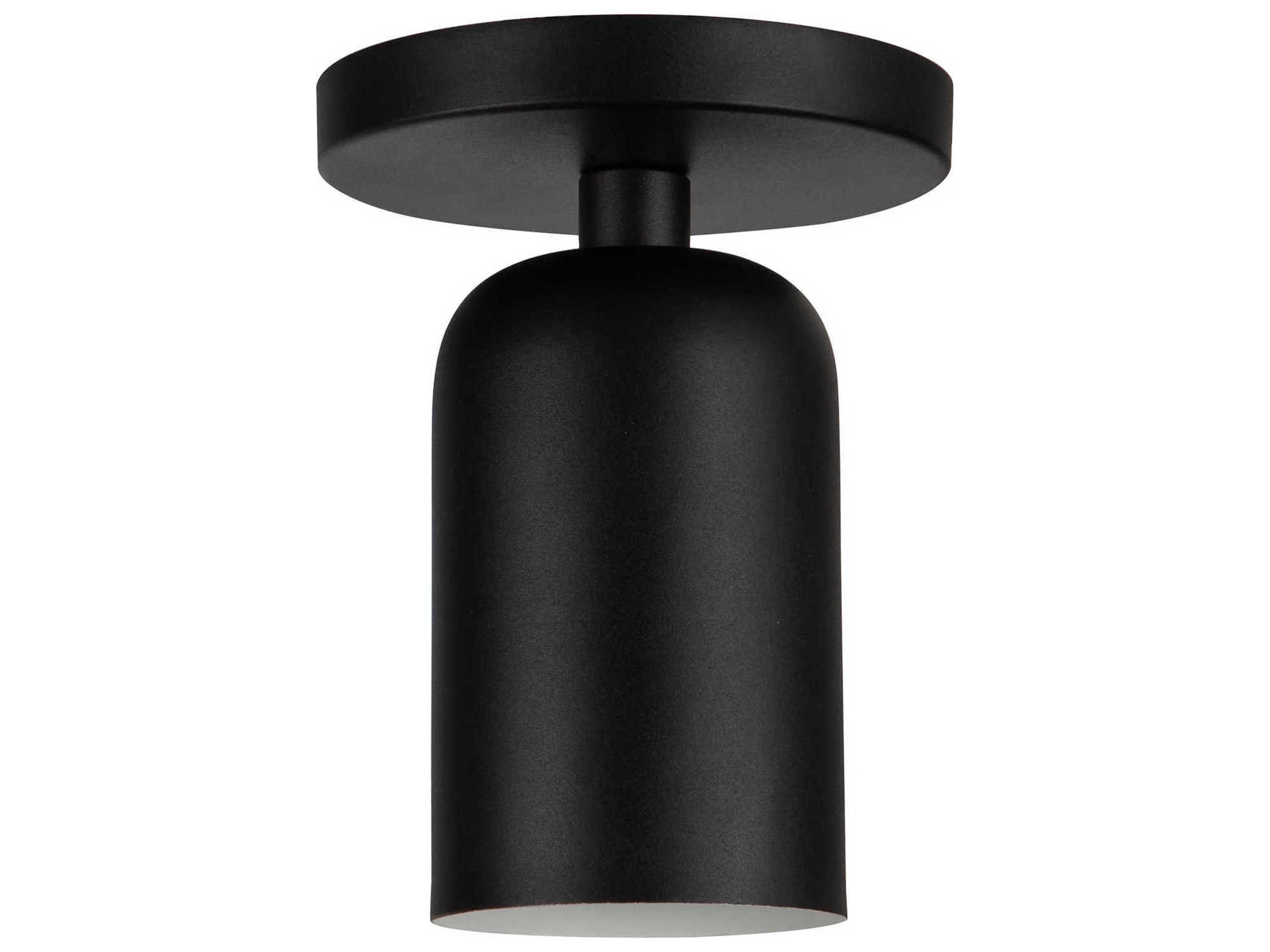 Kuzco Lighting Nola 1-Light Black Cylinder Semi Flush Mount