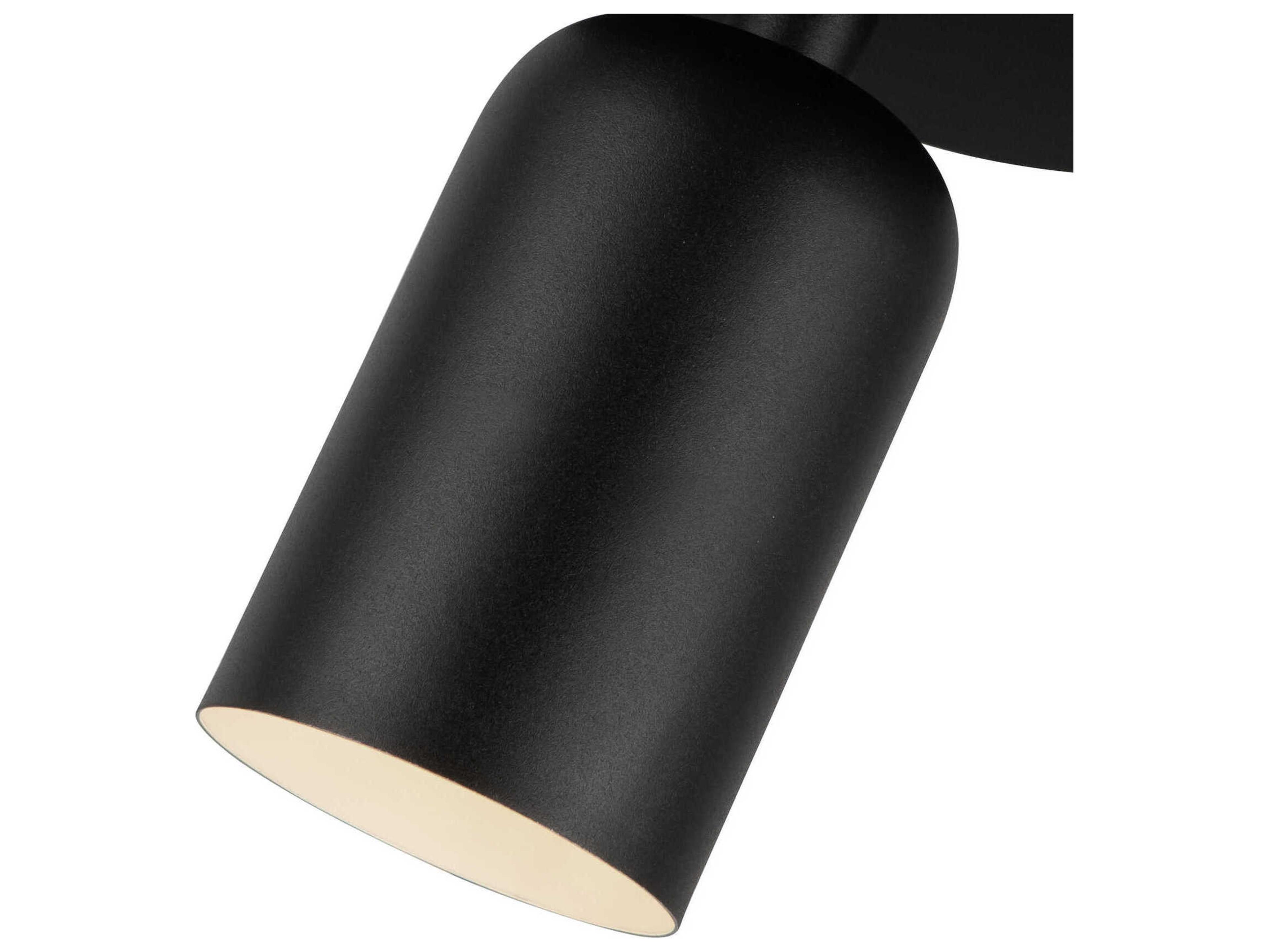 Kuzco Lighting Nola 1-Light Black Cylinder Semi Flush Mount