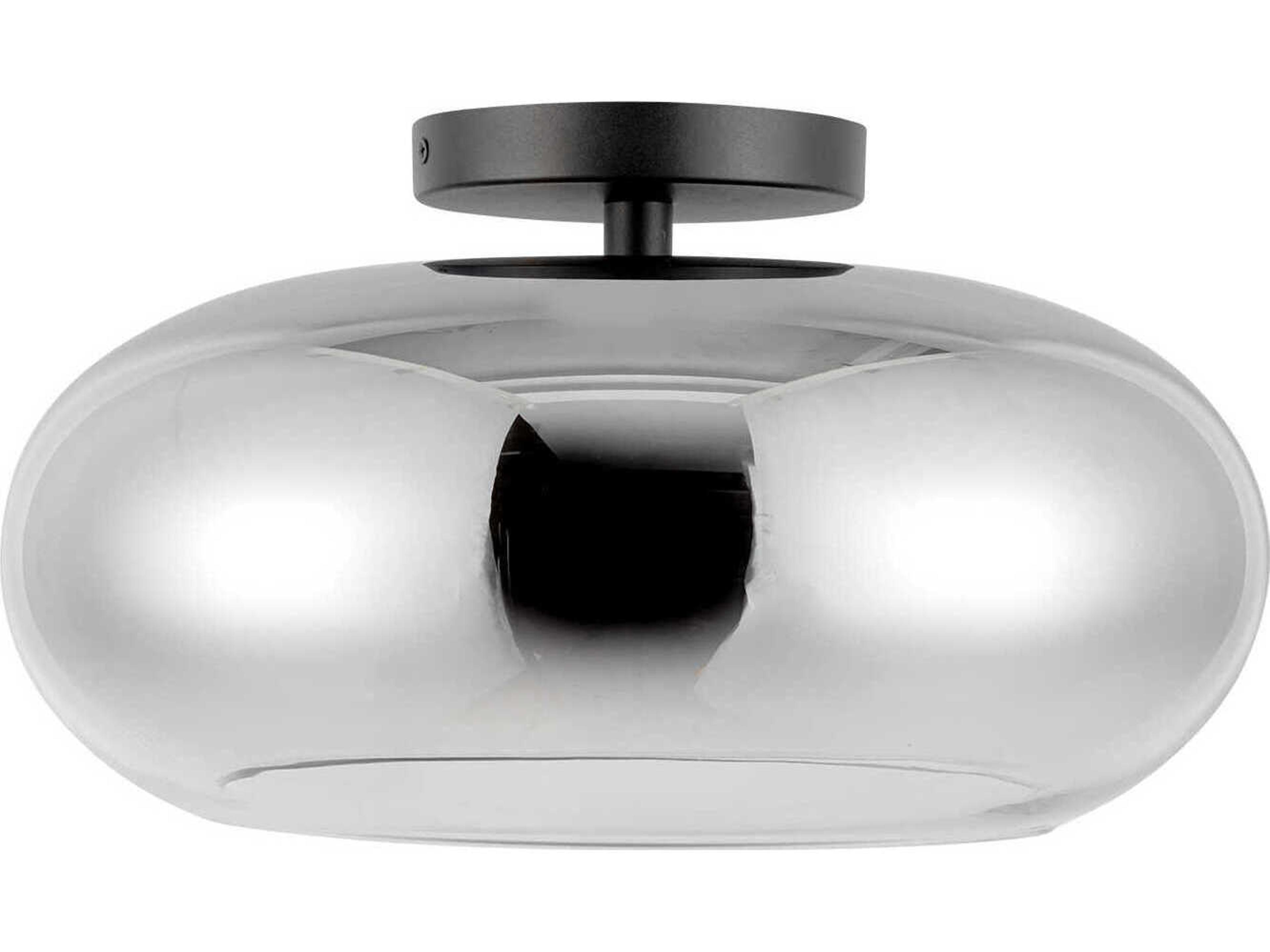 Kuzco Lighting Trinity Black Chrome Semi Flush Mount