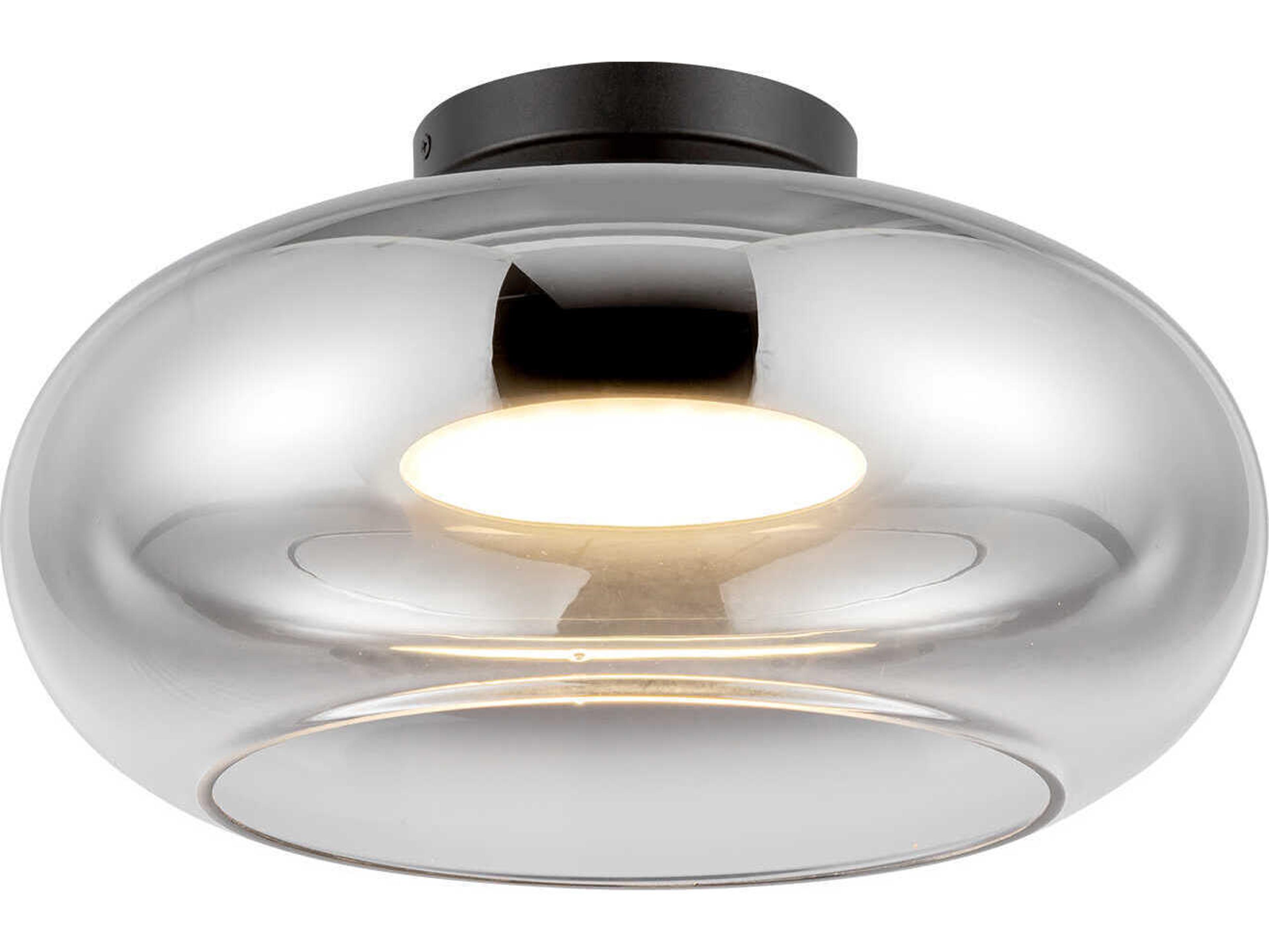 Kuzco Lighting Trinity Black Chrome Semi Flush Mount