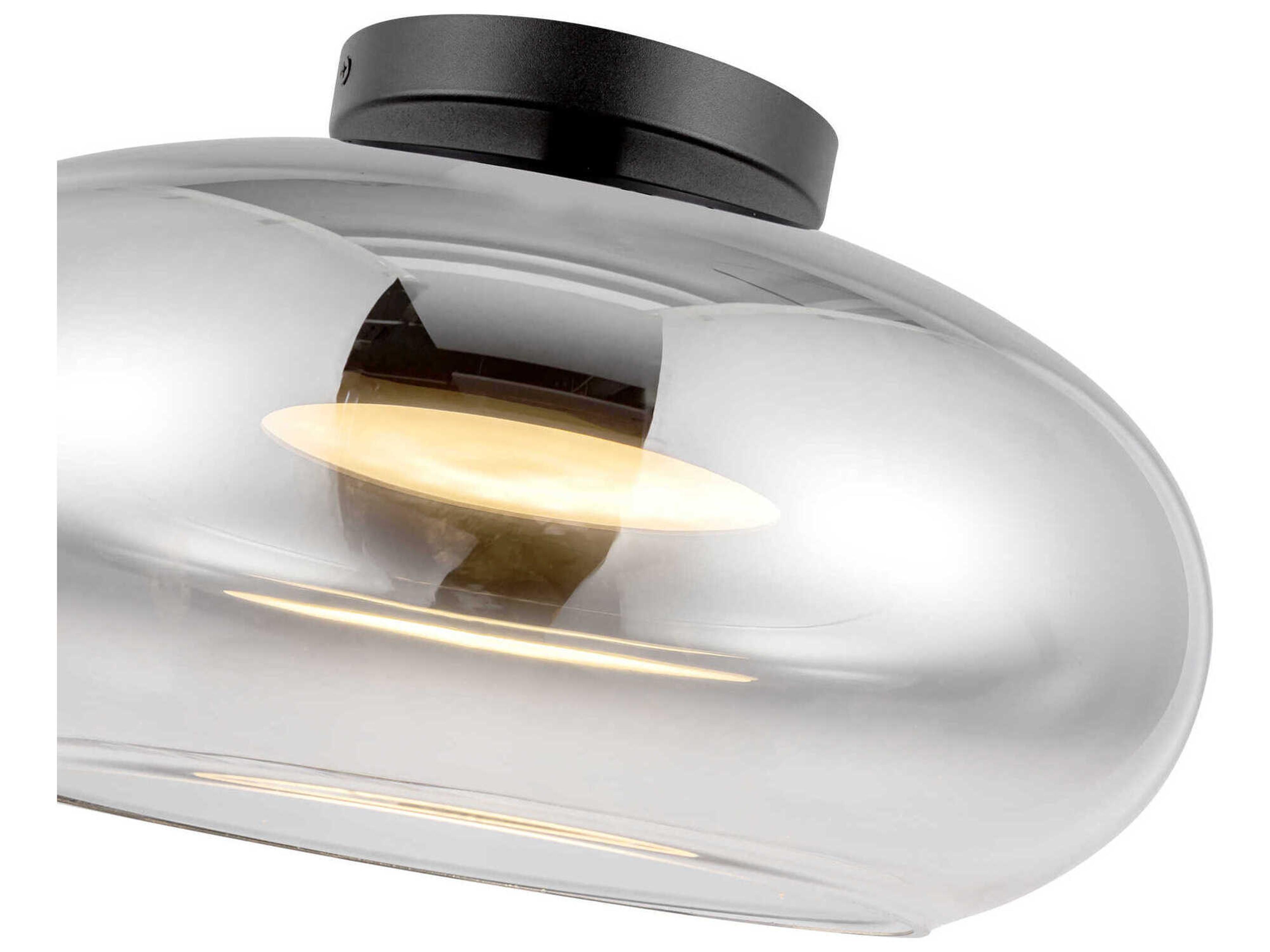 Kuzco Lighting Trinity Black Chrome Semi Flush Mount