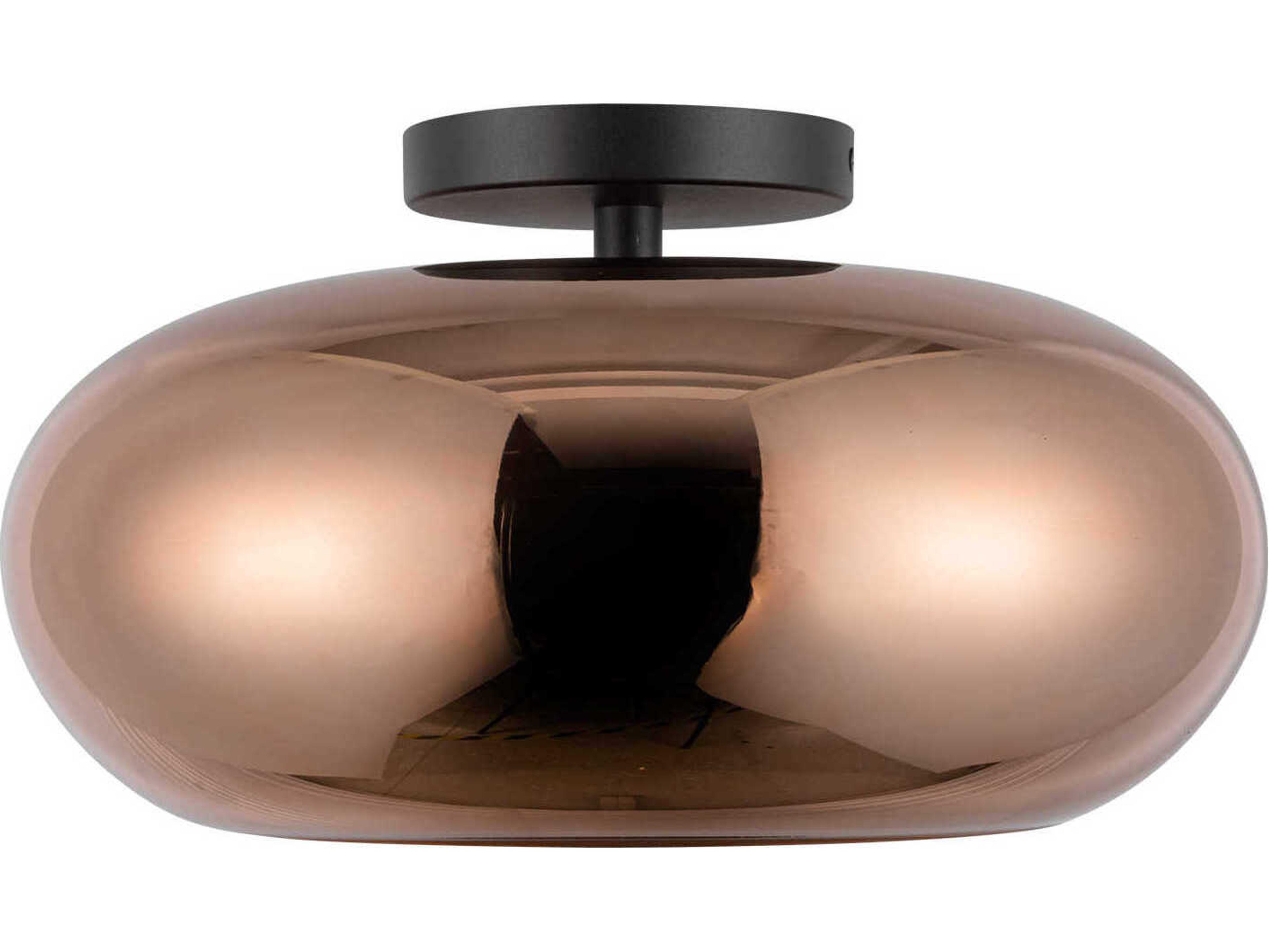Kuzco Lighting Trinity Black Copper Semi Flush Mount
