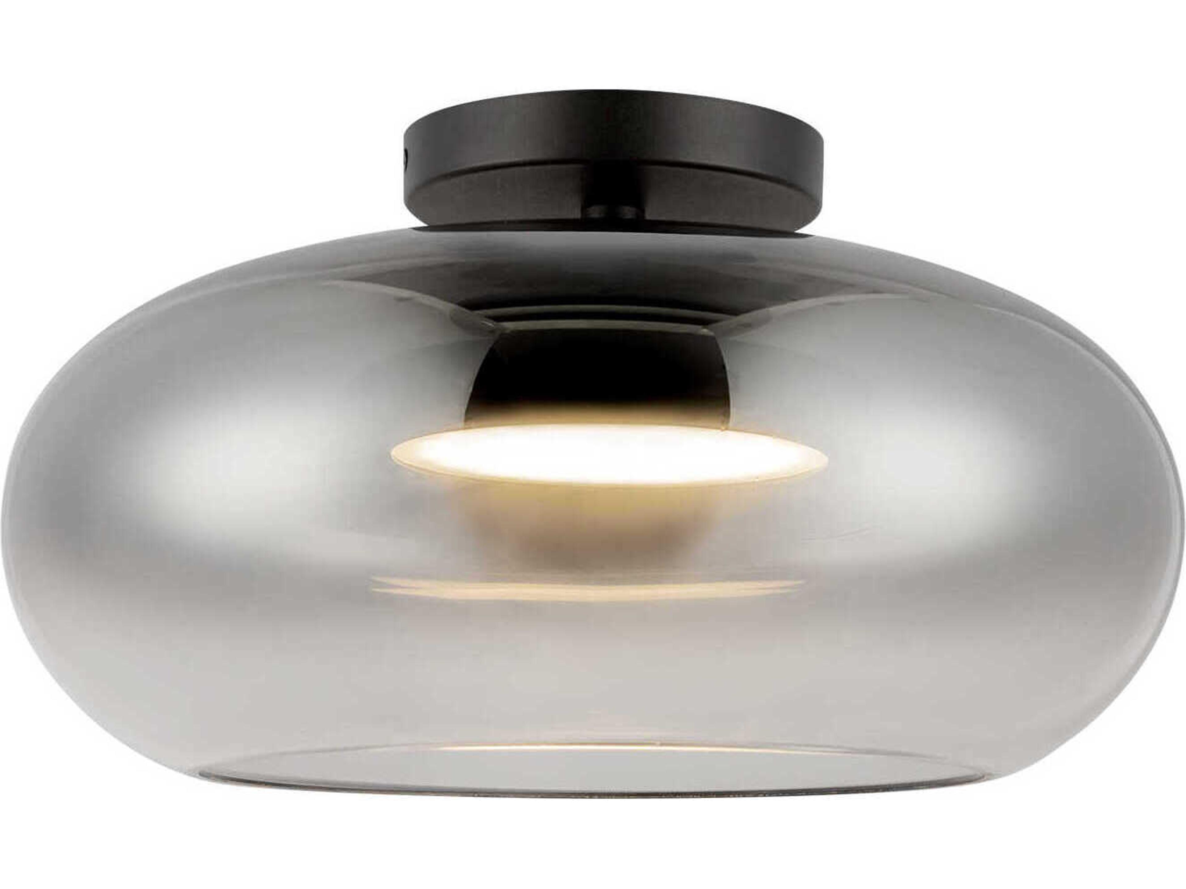 Trinity Black Semi Flush Mount
