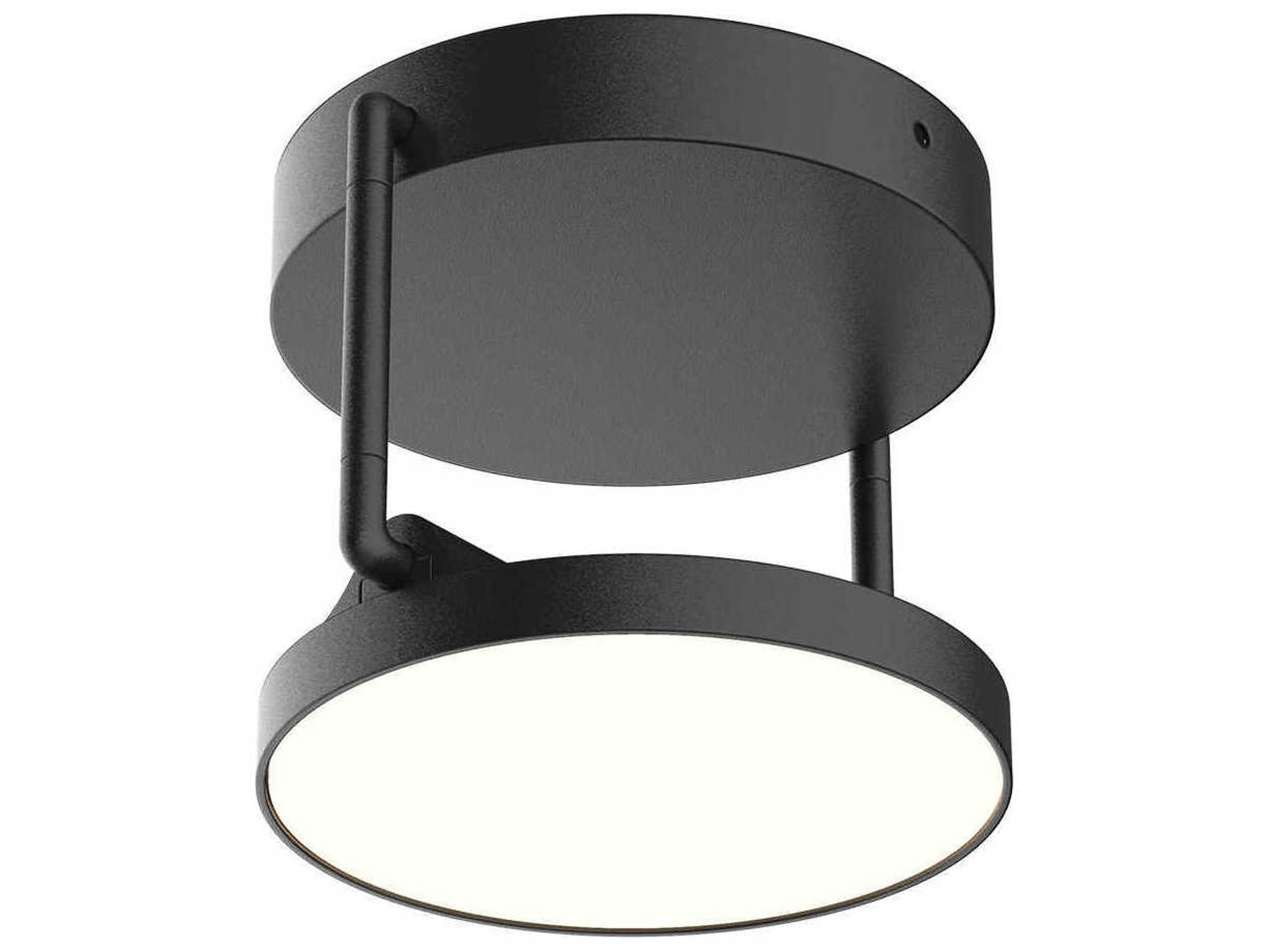 Novel Black Round Semi Flush Mount