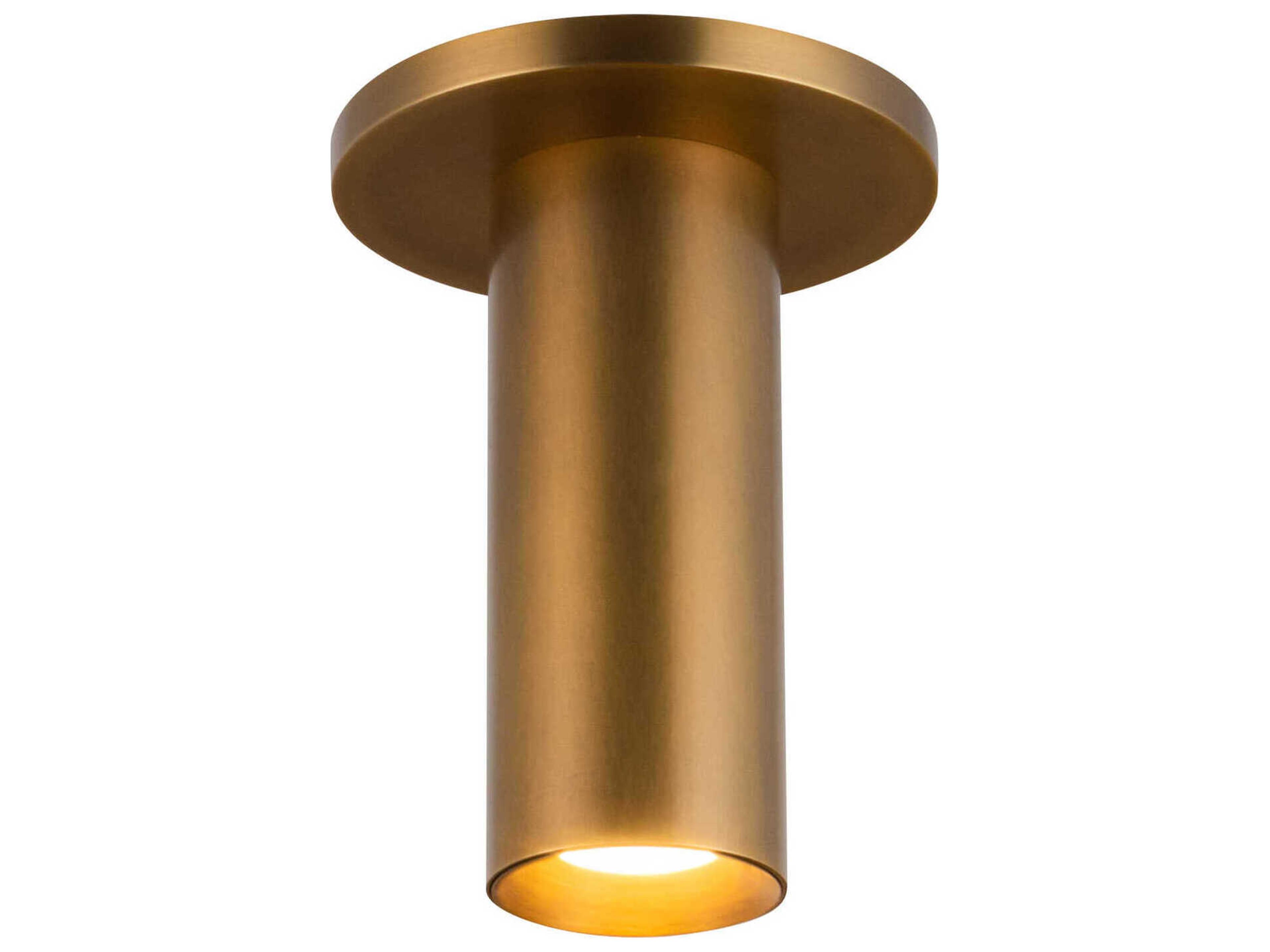 Mason Vintage Brass Cylinder Semi Flush Mount