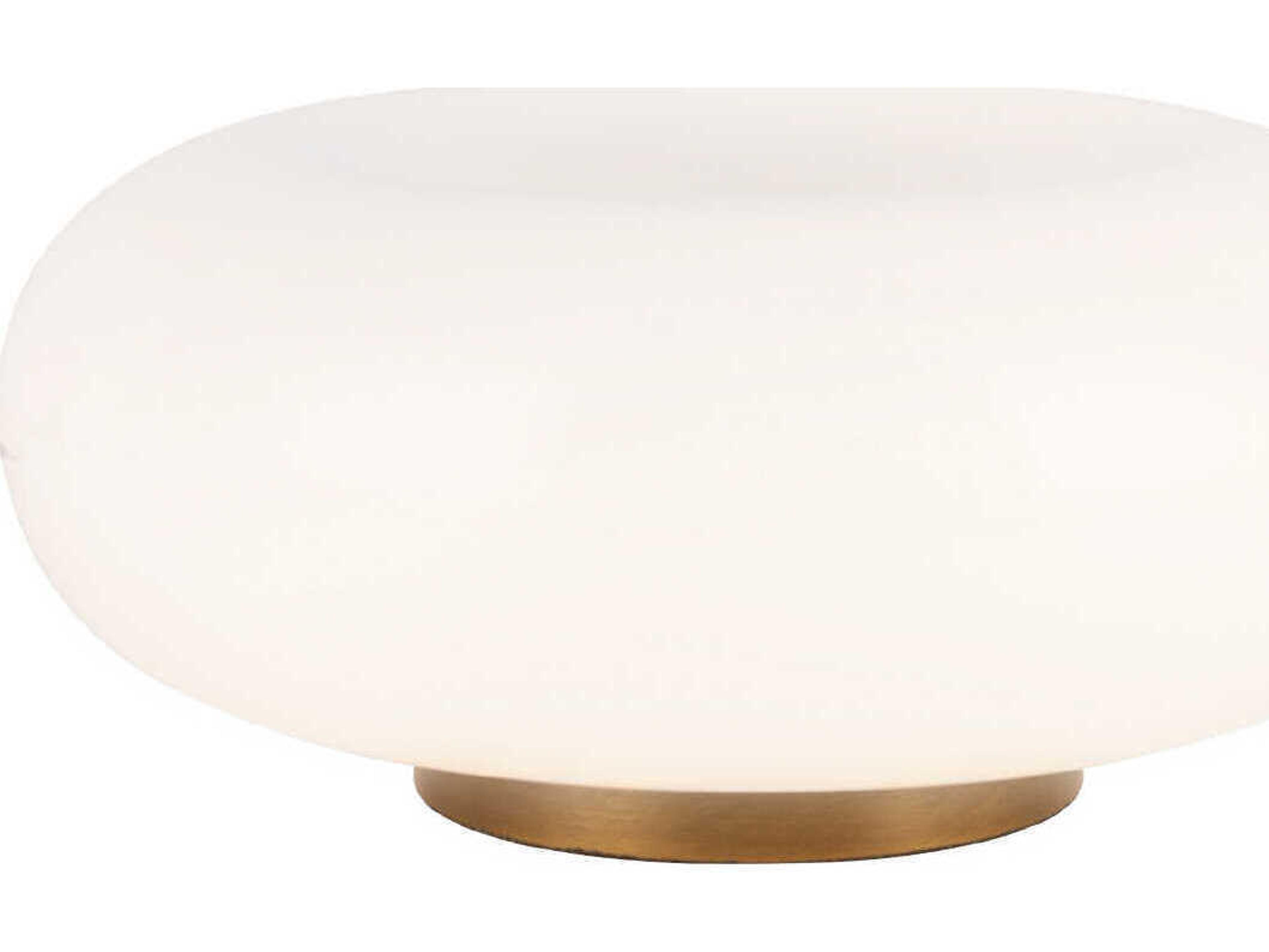 Kuzco Lighting Nimbus Vintage Brass Matte Opal Glass Table Lamp