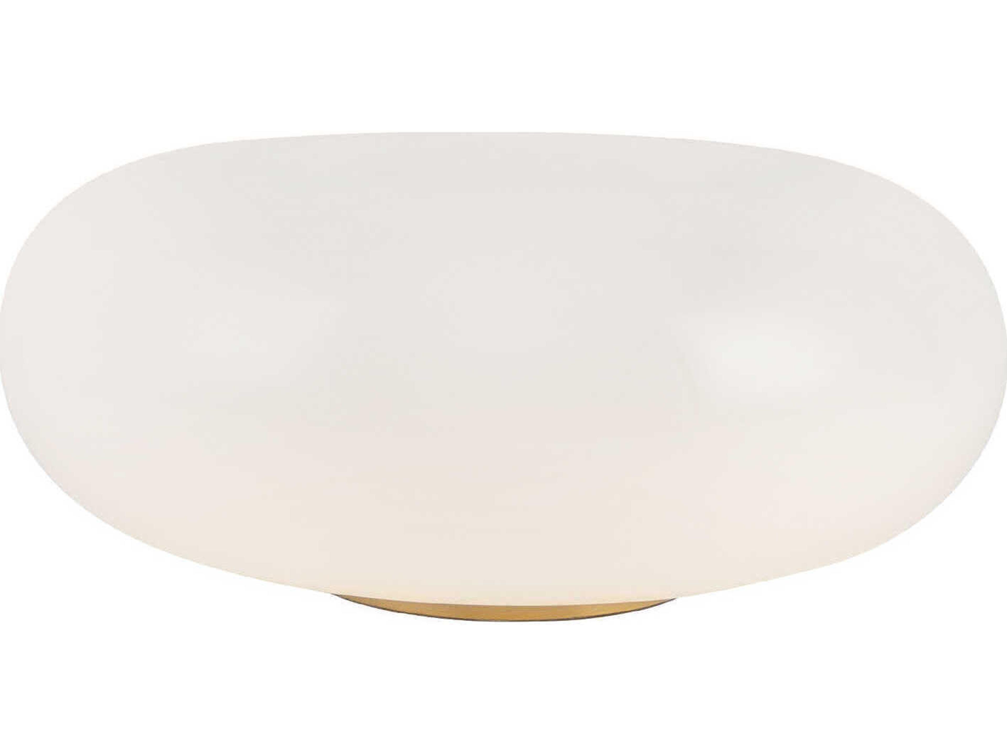 Kuzco Lighting Nimbus Vintage Brass Matte Opal Glass Table Lamp