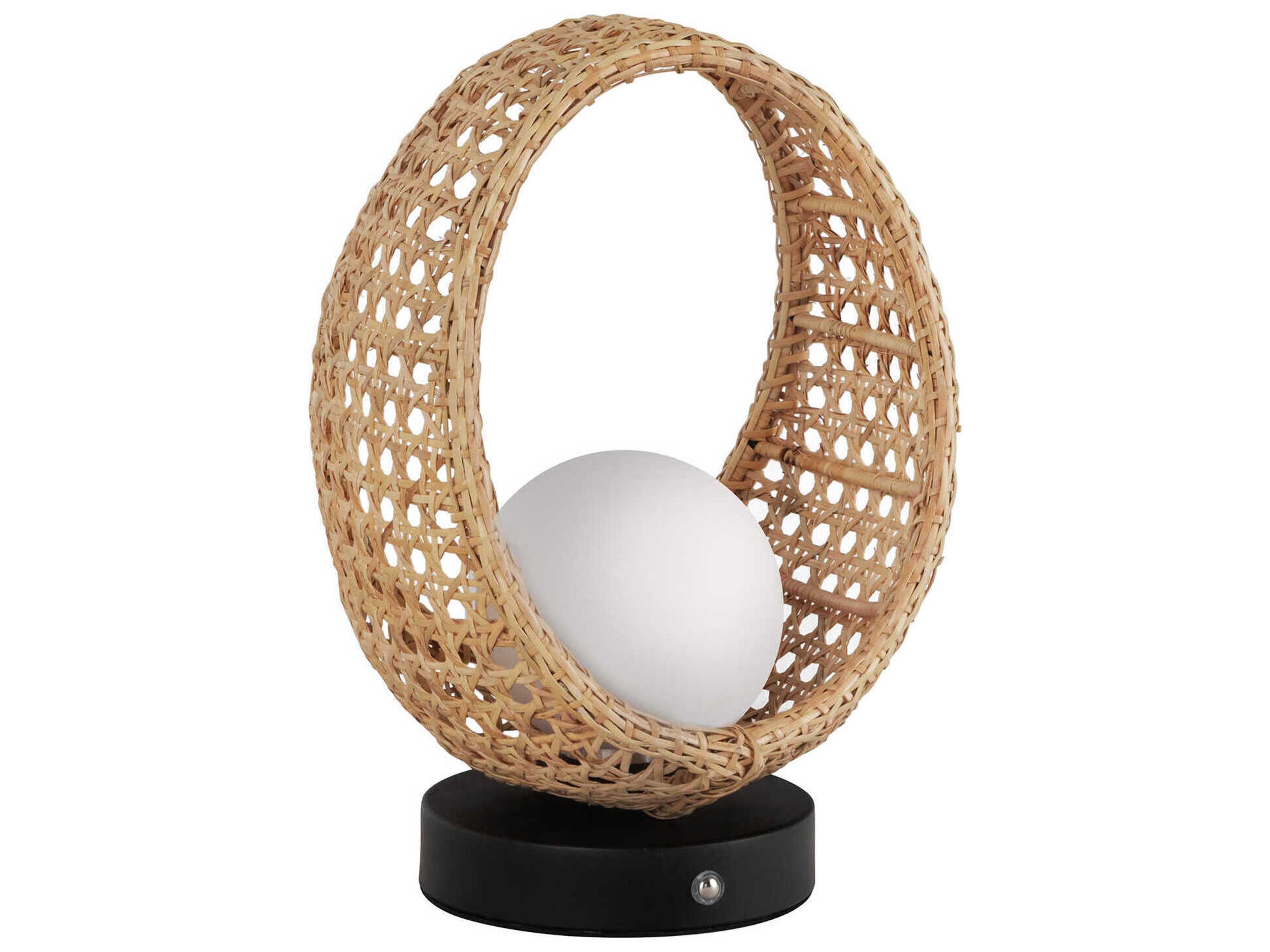 Kuzco Lighting Lanai Black Matte Opal Glass Table Lamp