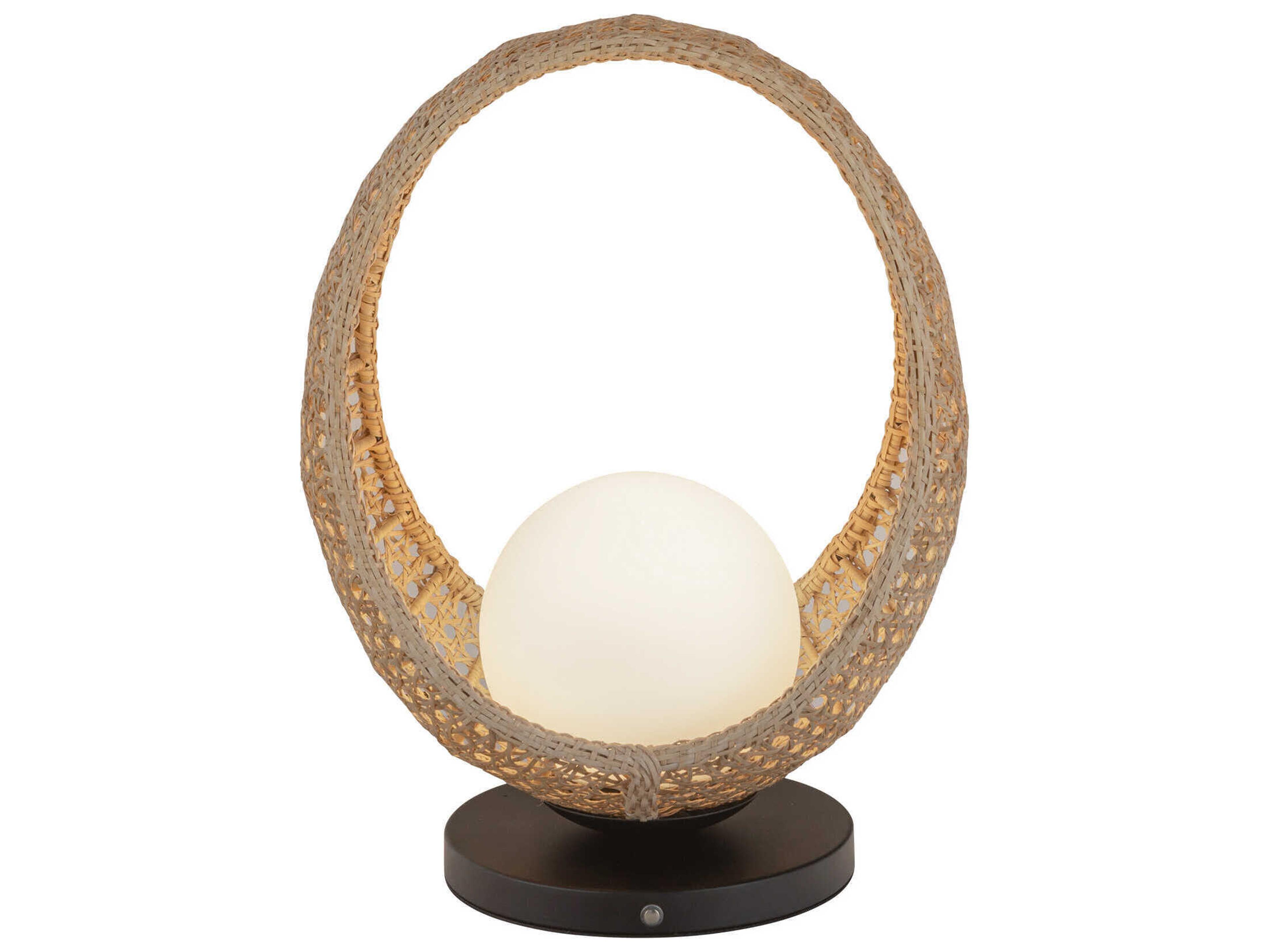 Kuzco Lighting Lanai Black Matte Opal Glass Table Lamp