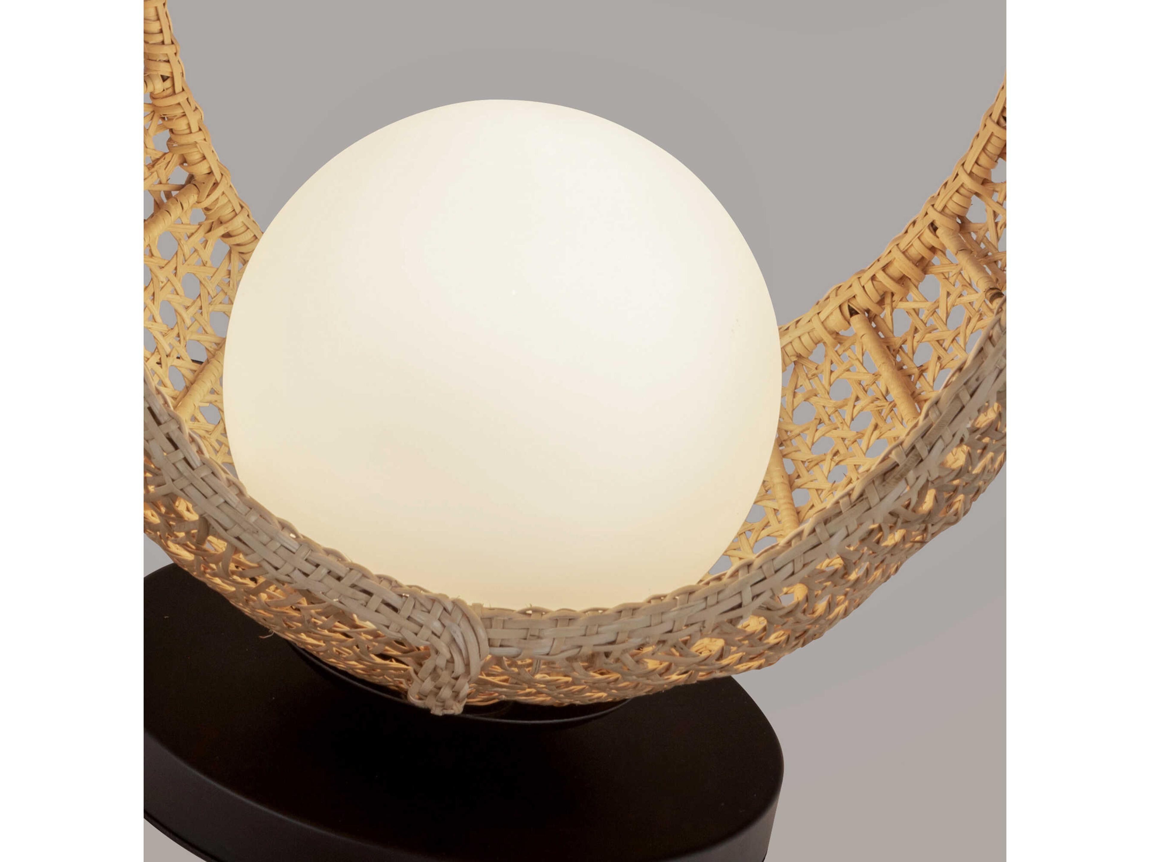 Kuzco Lighting Lanai Black Matte Opal Glass Table Lamp