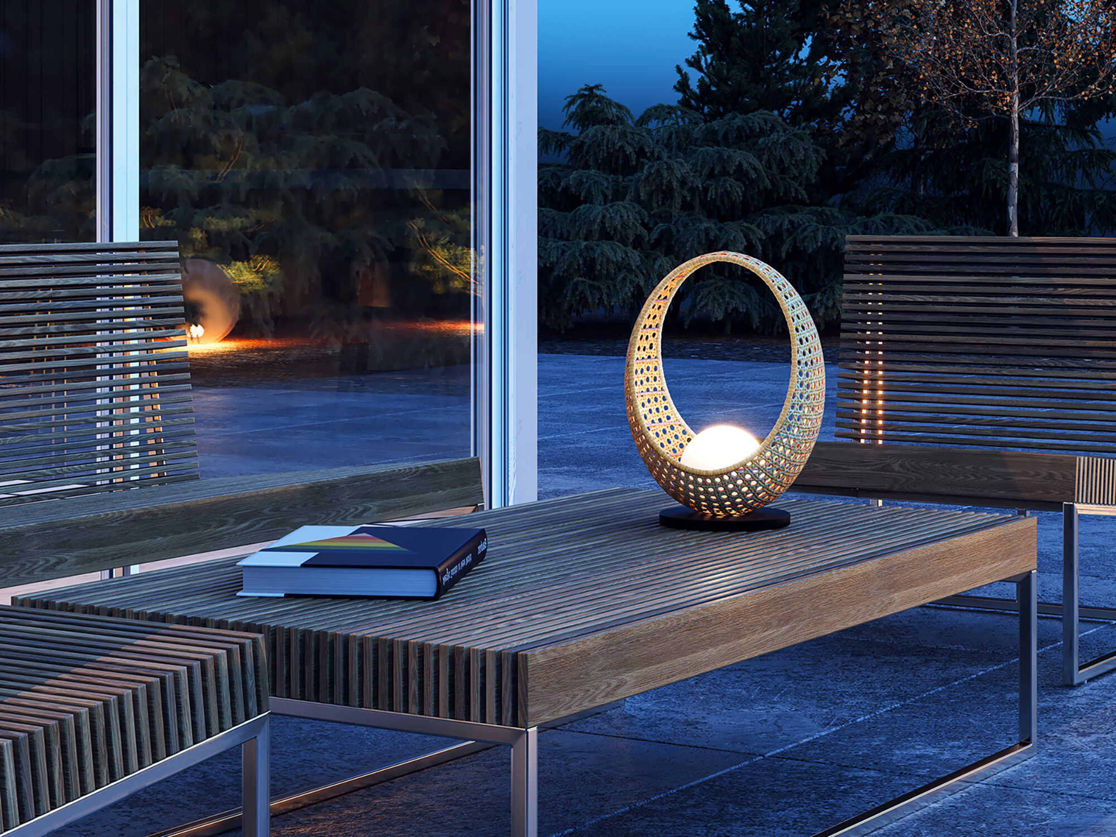 Kuzco Lighting Lanai Black Matte Opal Glass Table Lamp