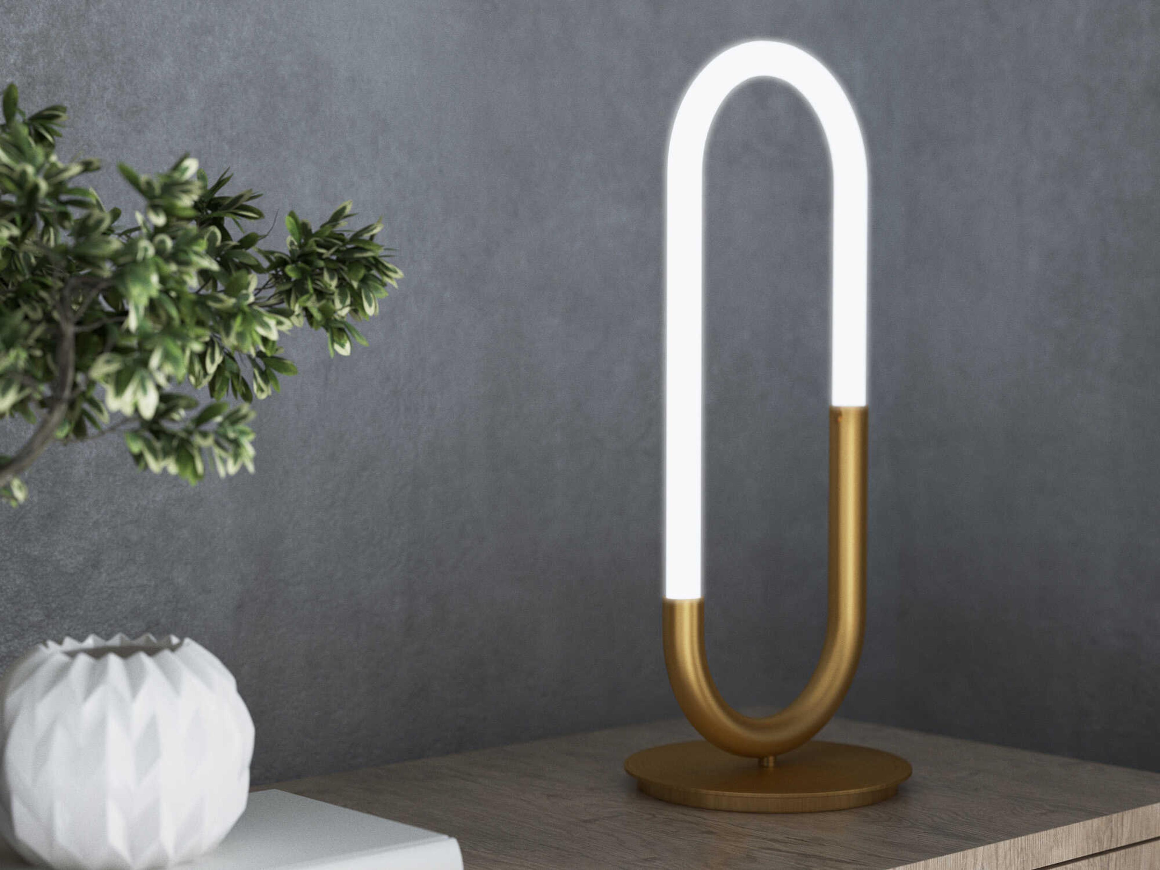 Kuzco Lighting Huron Brushed Gold Table Lamp