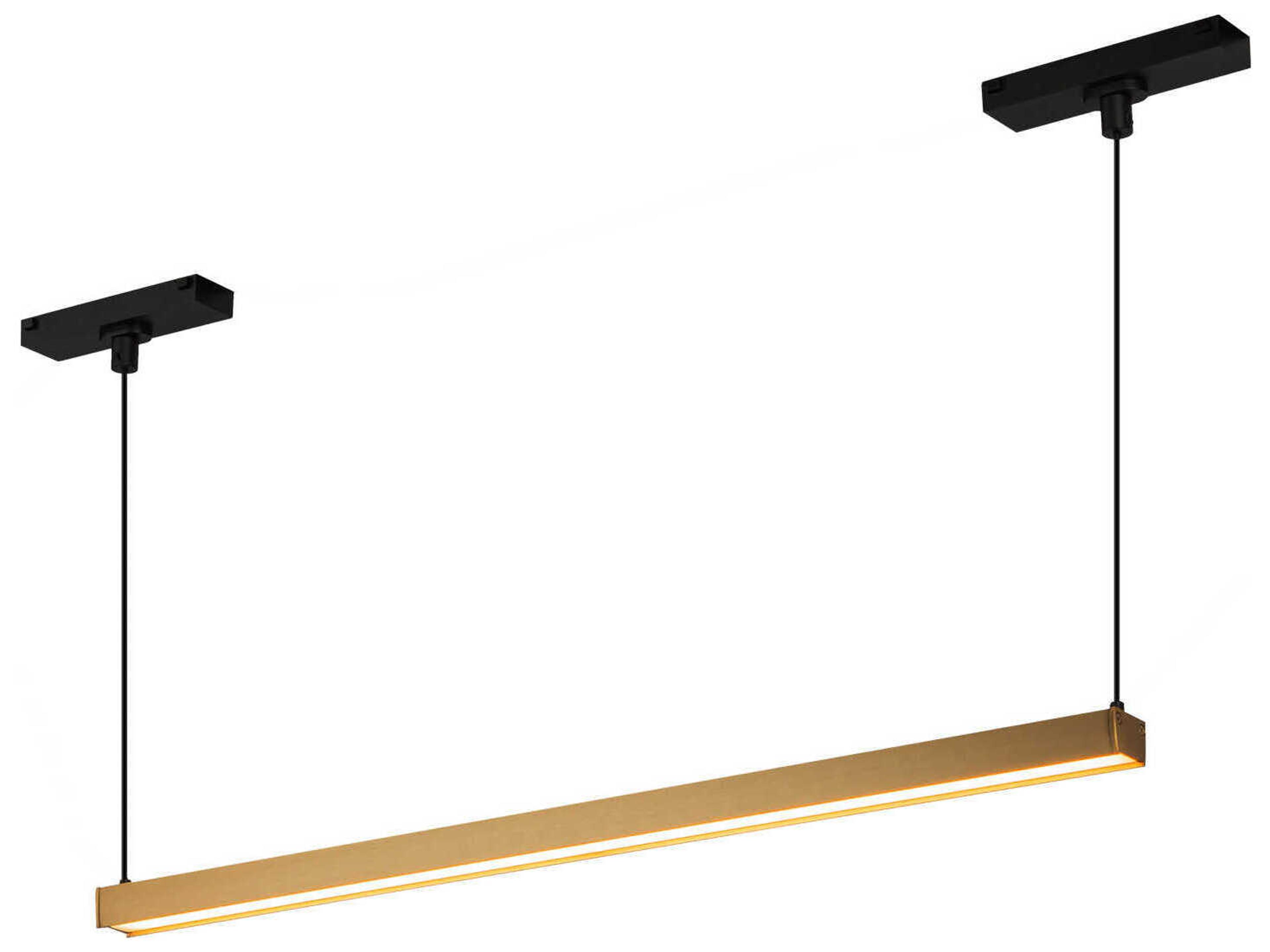 Mira Brushed Gold Trilo Track Linear Pendant