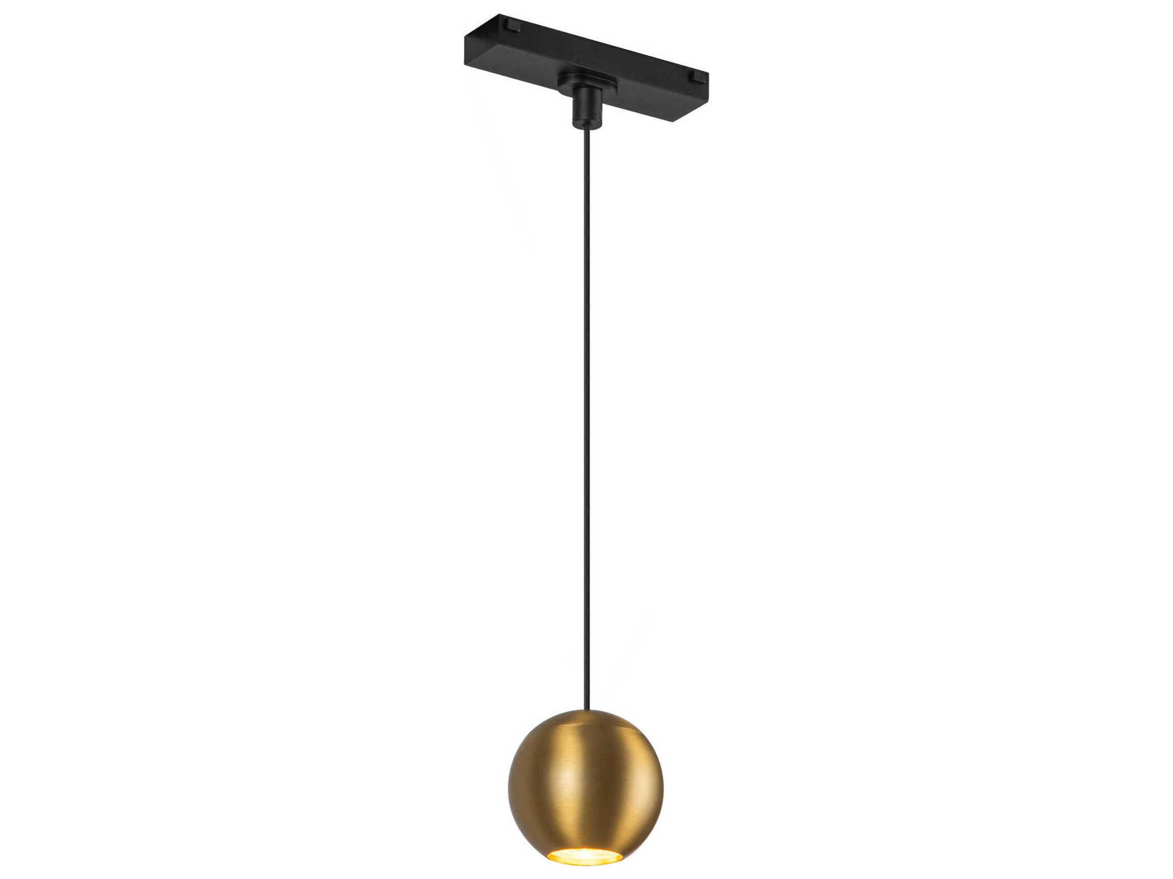 Faria Brushed Gold Globe Trilo Track Pendant