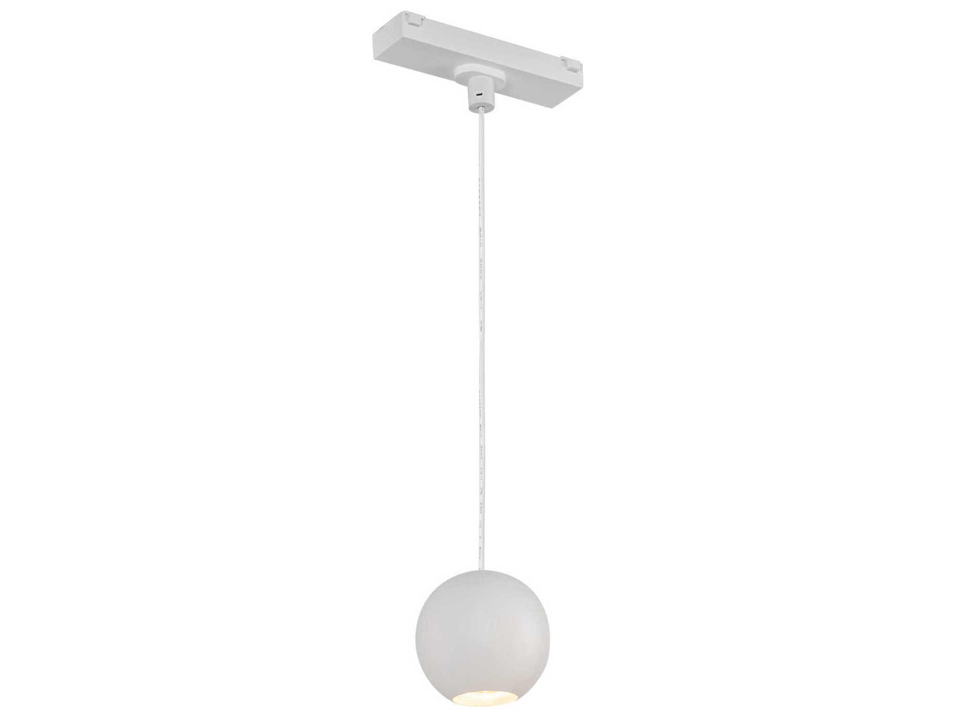 Faria White Globe Trilo Track Pendant