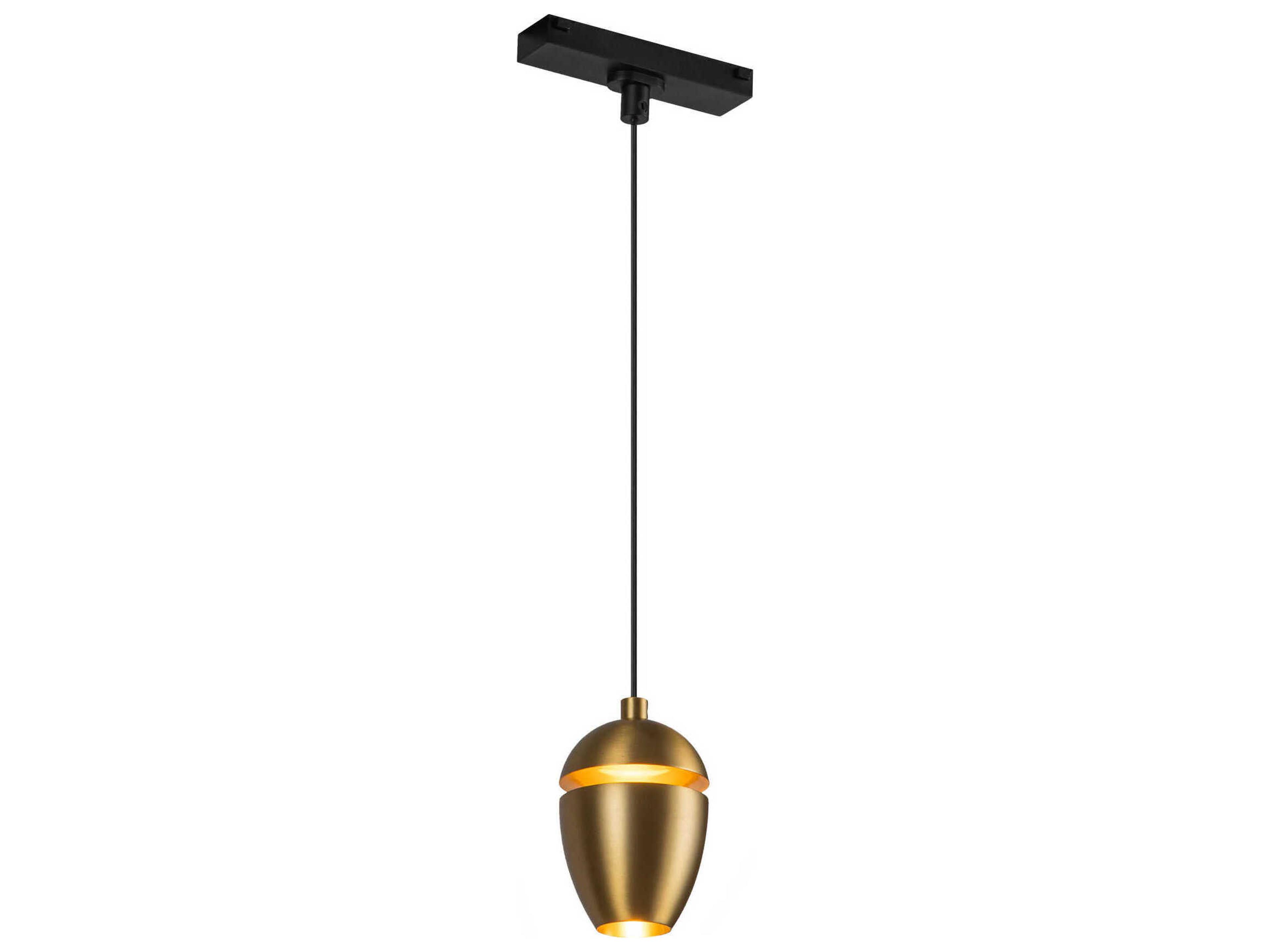 Eloa Brushed Gold Trilo Track Pendant