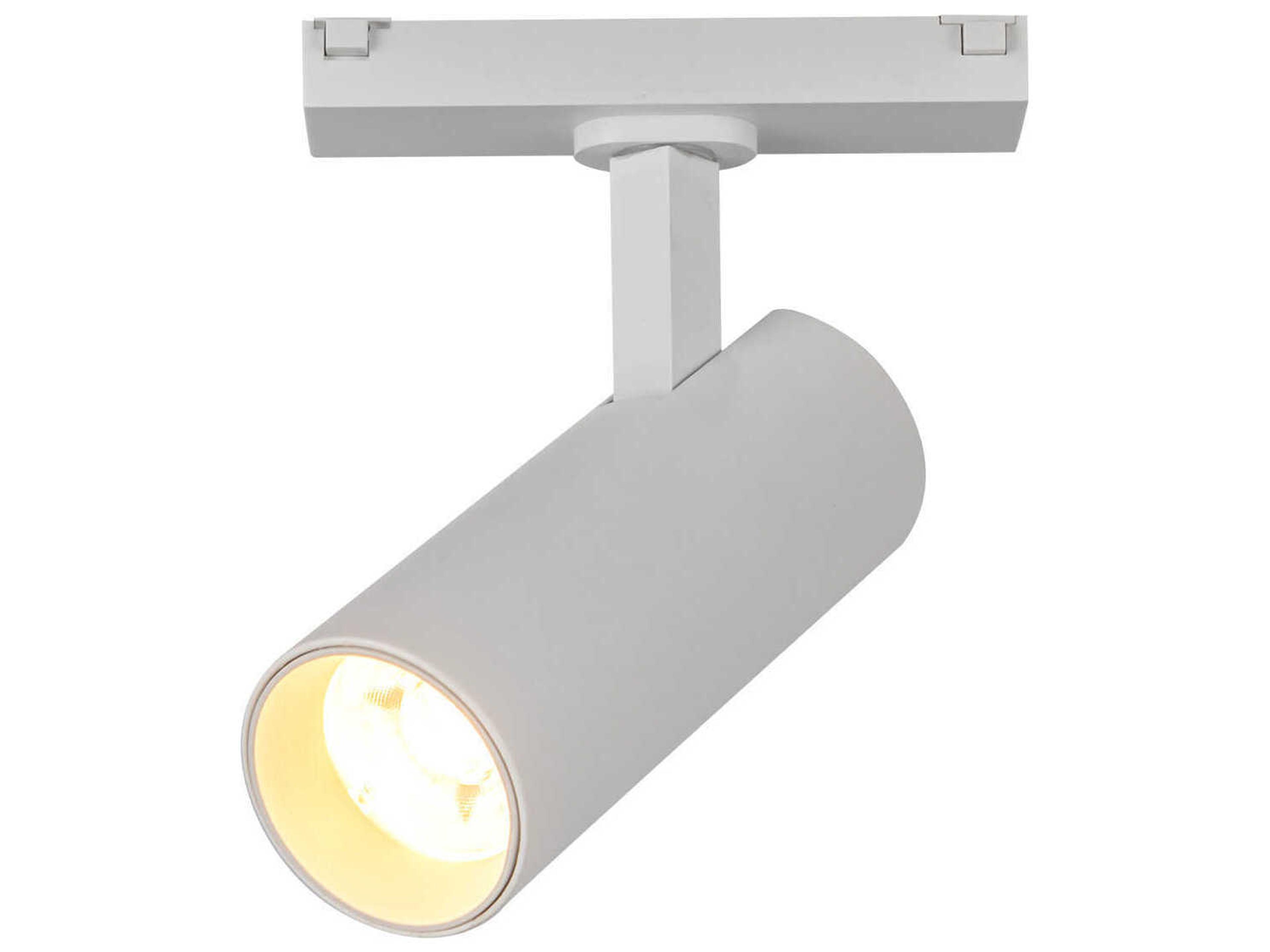 Paolo White Cylinder Trilo Track Directional Light