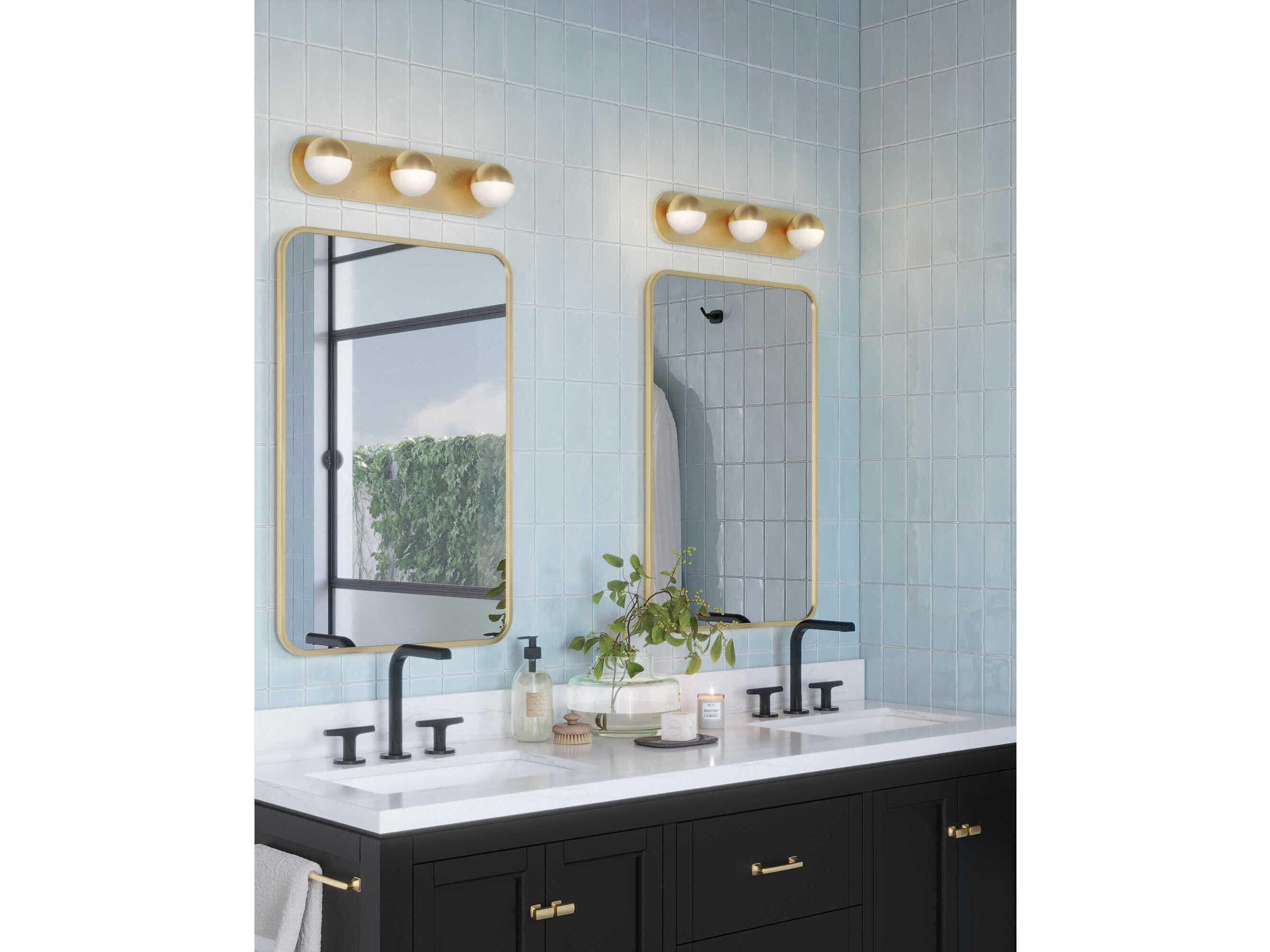 Kuzco Lighting Pluto Brushed Gold Vanity Light